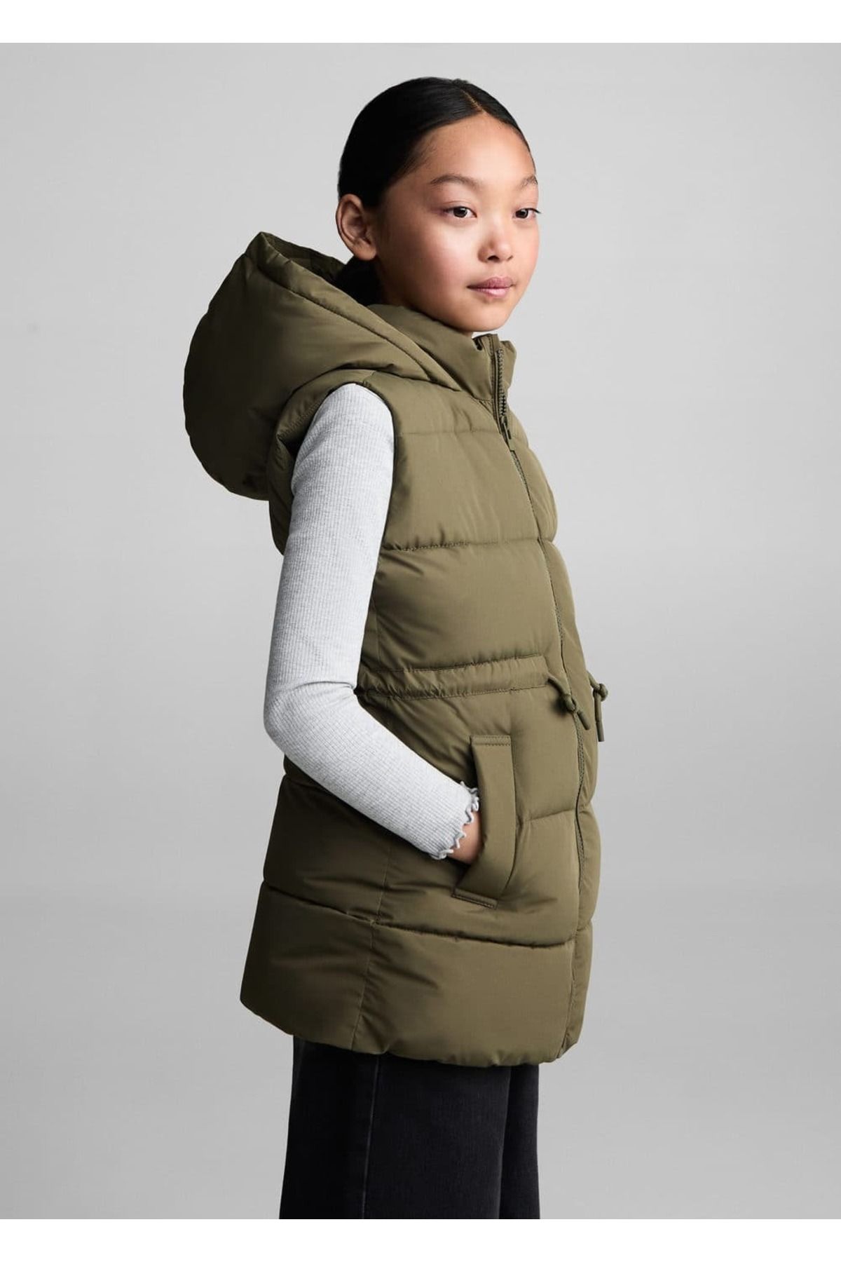 MANGO Kids-Długa pikowana kamizelka 7