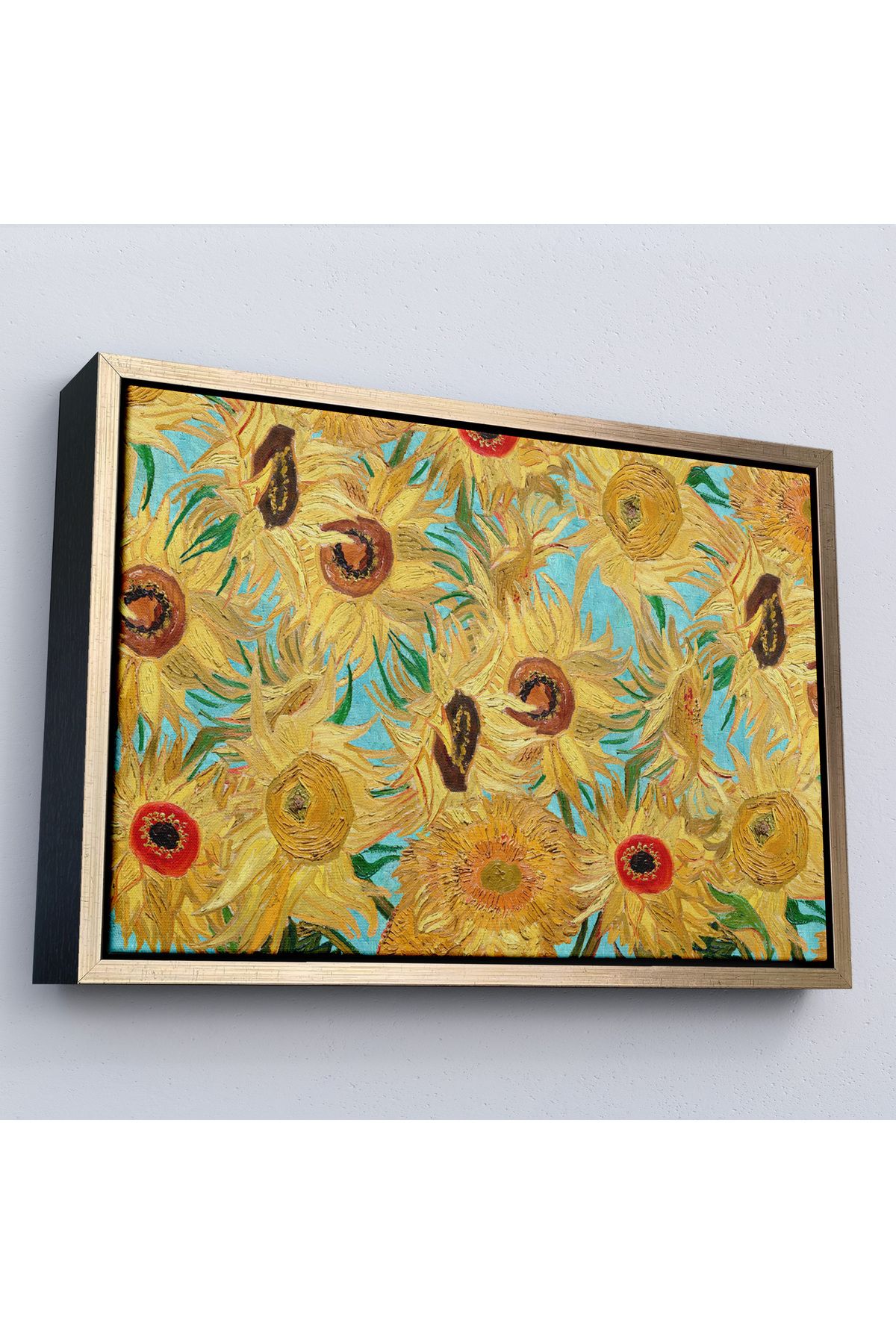 Doğal Bizden DB Çerçeveli Vincent Van Gogh - Ayçiçekleri Tablo-7174