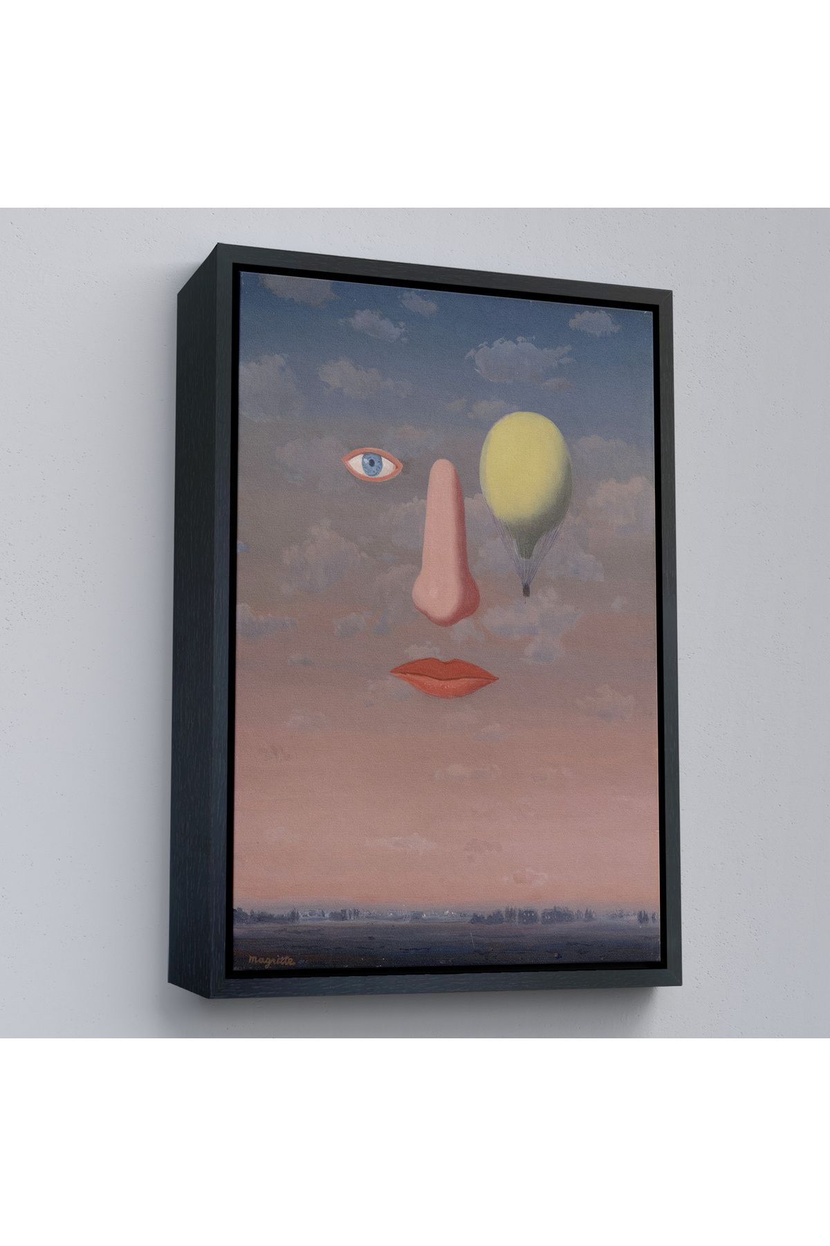 HARGE HG Çerçeveli Rene Magritte - Güzel İlişkiler Tablosu - Les Belles Relations-7353