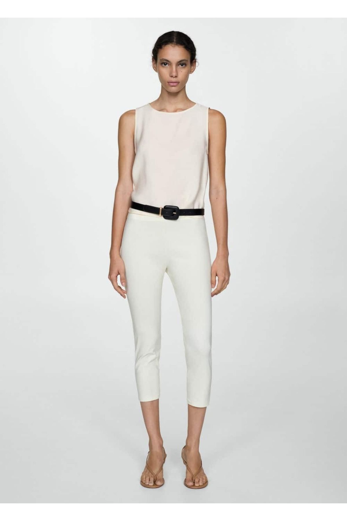 MANGO Woman-Strappy Flowy Blouse 2