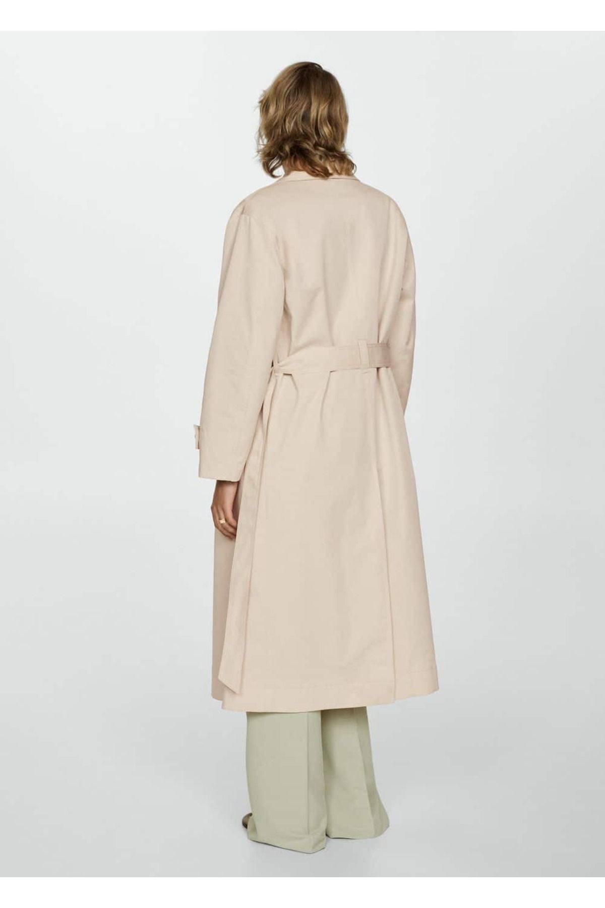 MANGO Woman-Double Button Long Trench Coat 4