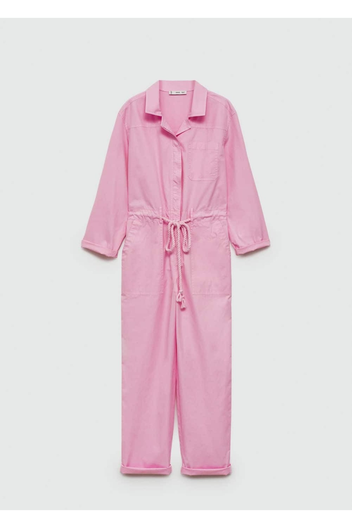 MANGO Woman-Long Jumpsuit with String 3
