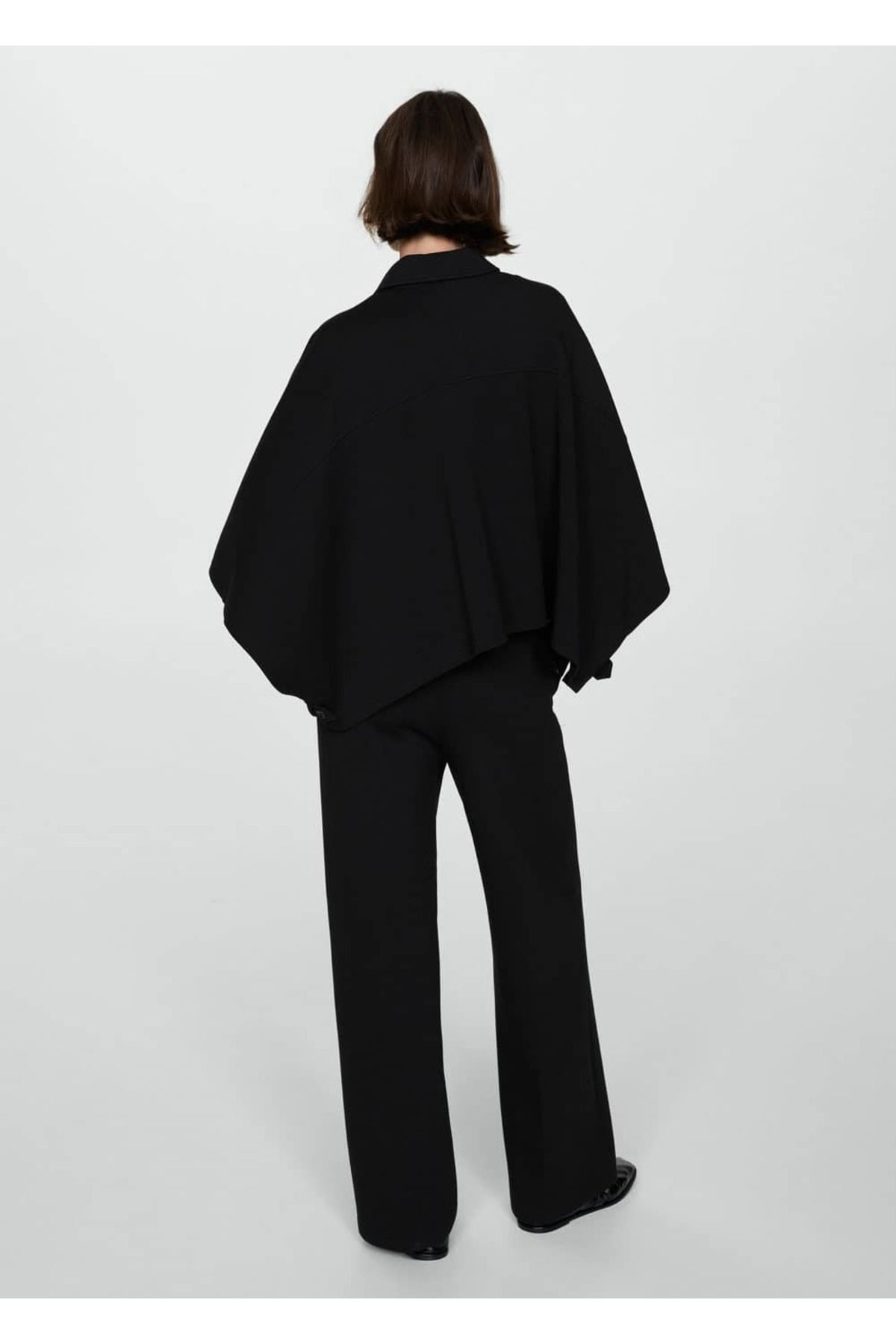 MANGO Woman-Cloak Style Jacket with Buttons 4