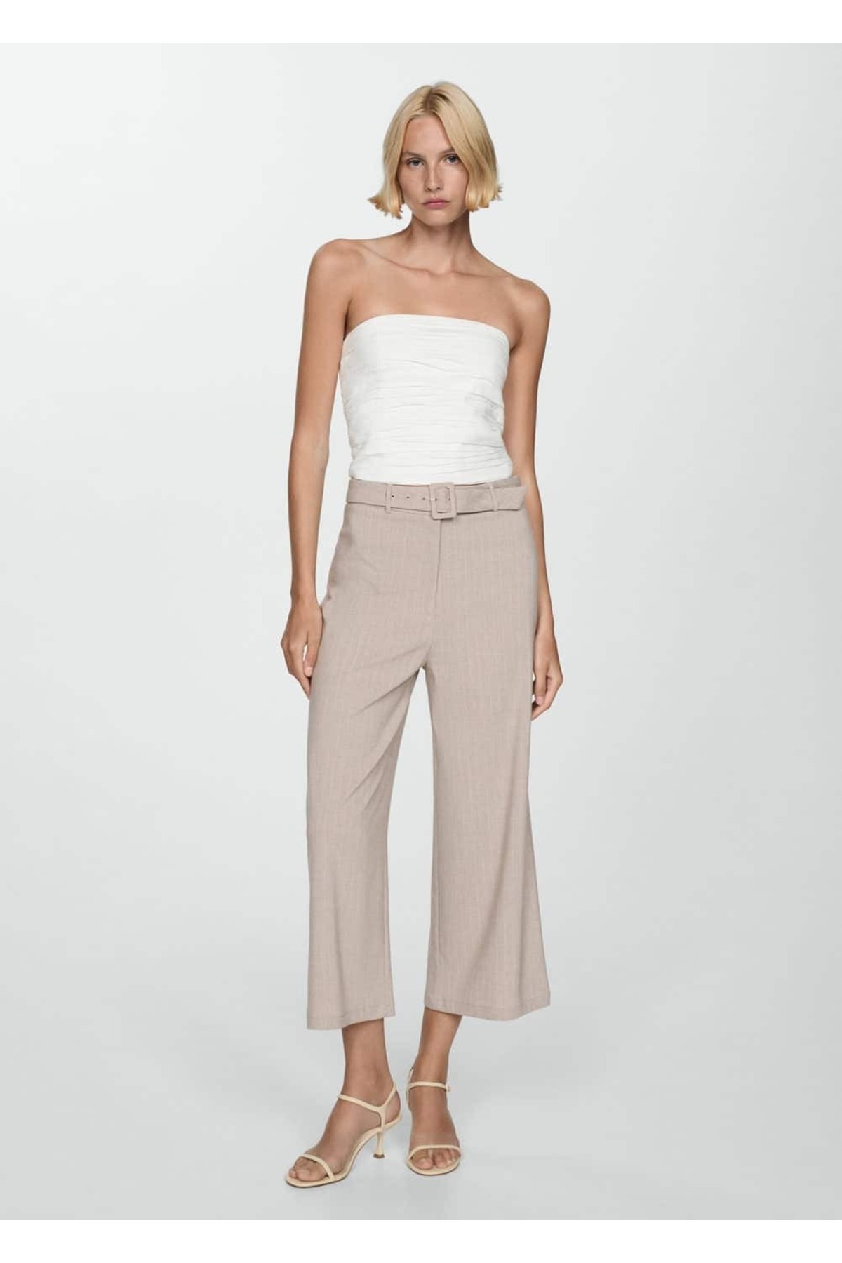 MANGO Woman-Kreidegestreifte Hose mit geradem Schnitt 6