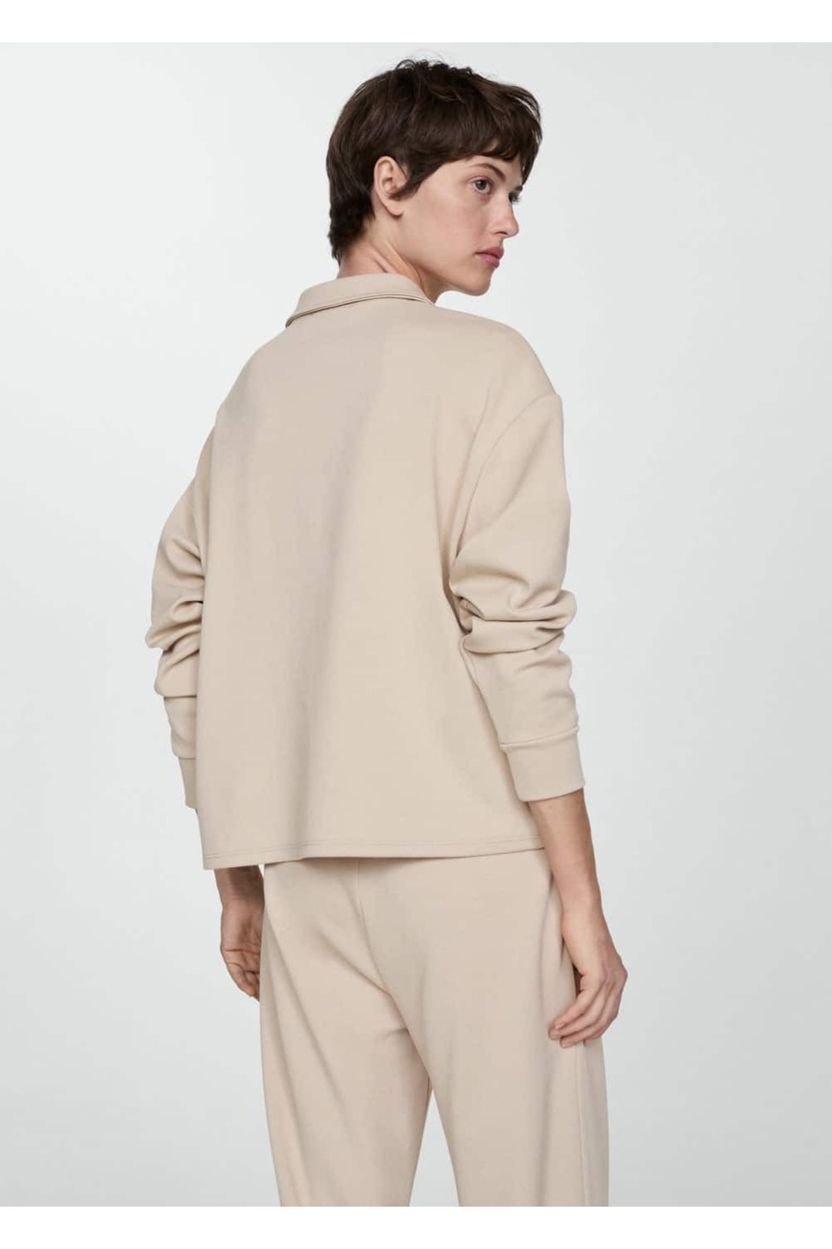 MANGO Woman-Polo Neck Sweatshirt 4