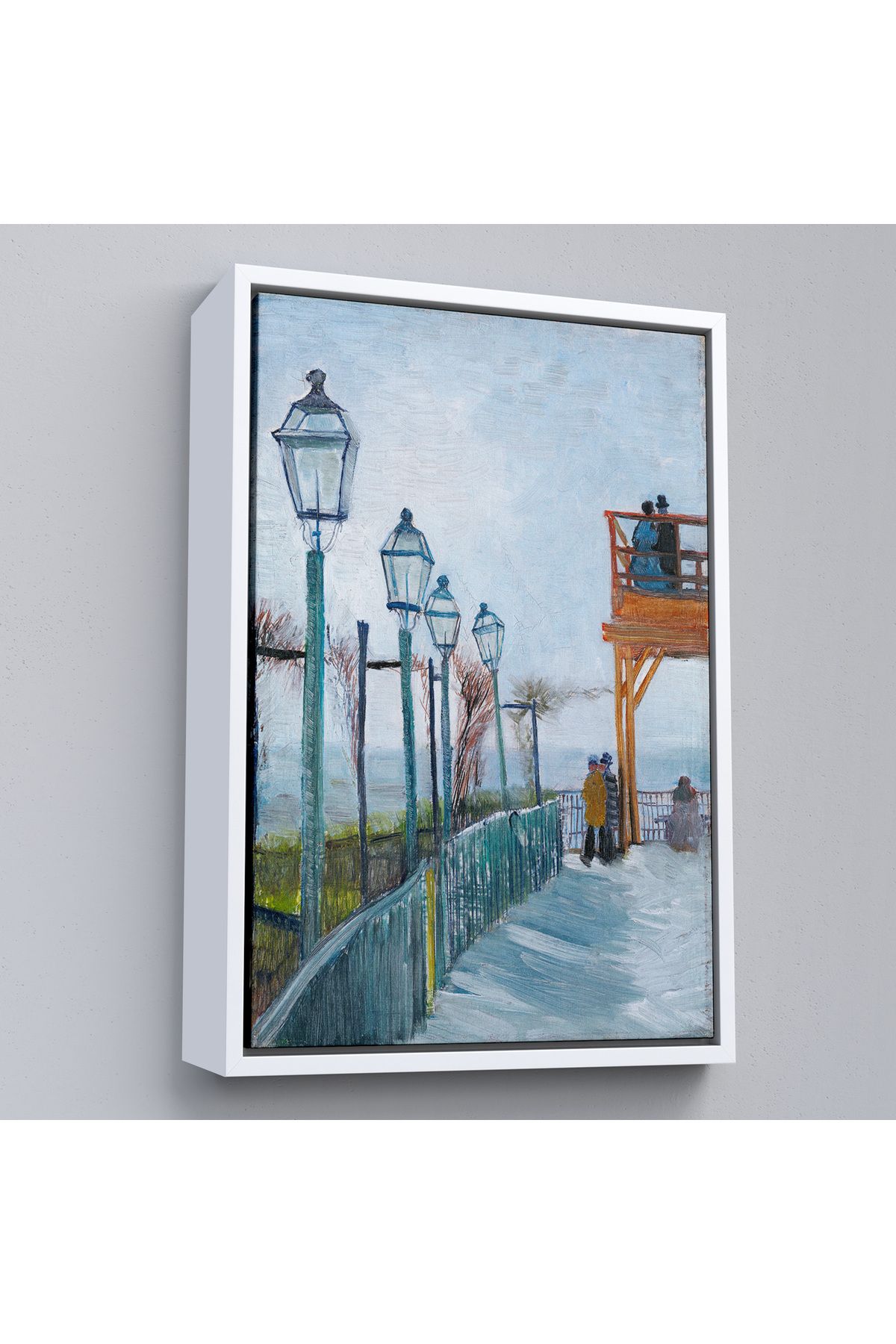 Shoprit Çerçeveli Vincent Van Gogh -Moulin De Blute-Fin Montmartre'Deki Terastablo-7454