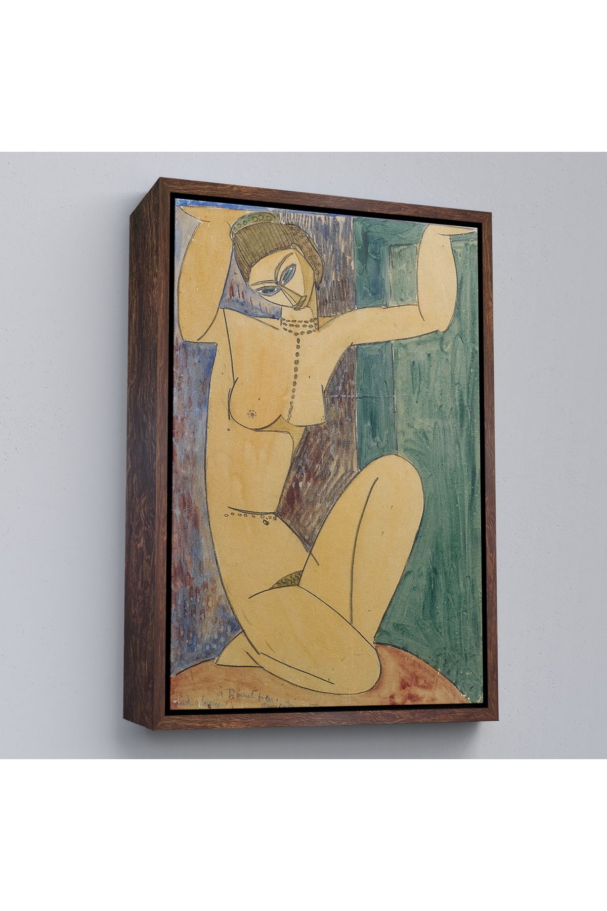 MOONFER Çerçeveli Amedeo Modigliani - Cariatide Tablo-8089