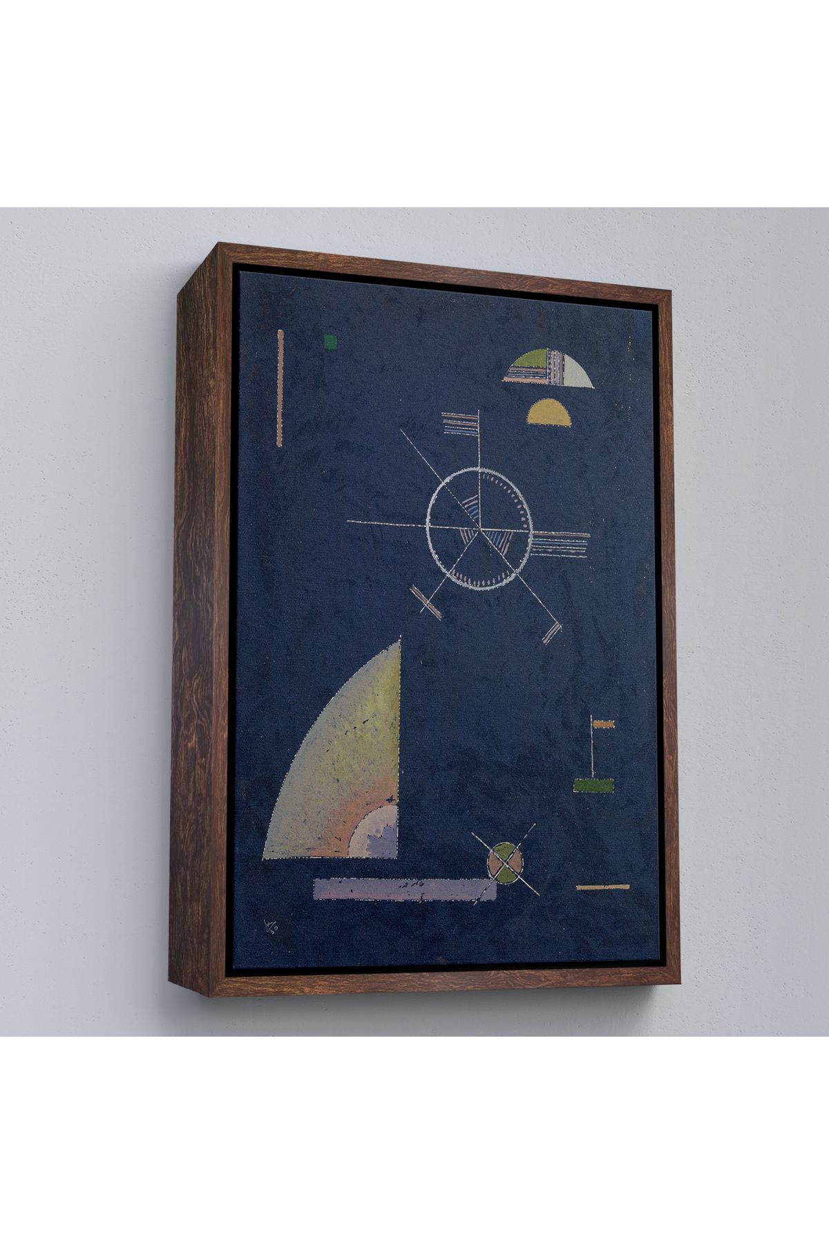 Jusoon Çerçeveli Wassily Kandinsky - Donuk Gri Tablosu-7489
