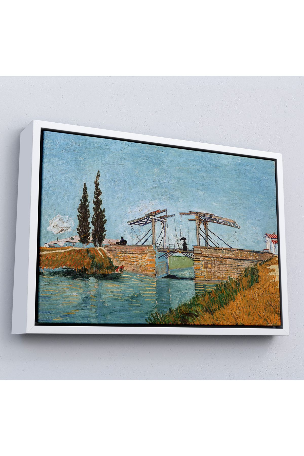 ELİTE TRADESMAN Çerçeveli Vincent Van Gogh Arles'Taki Langlois Köprüsü Tablo - Langlois Bridge At Arles-7171