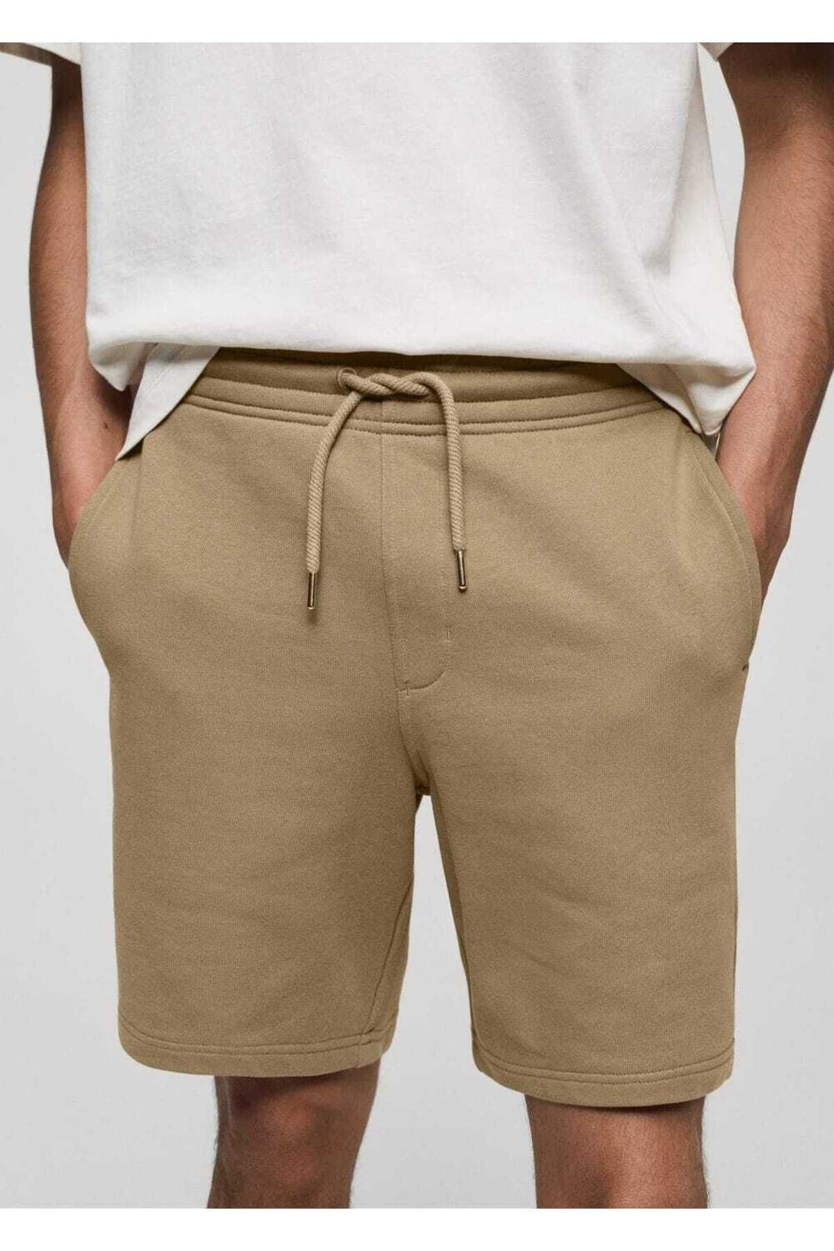 MANGO Man-Pantaloni scurți jogger din bumbac 7
