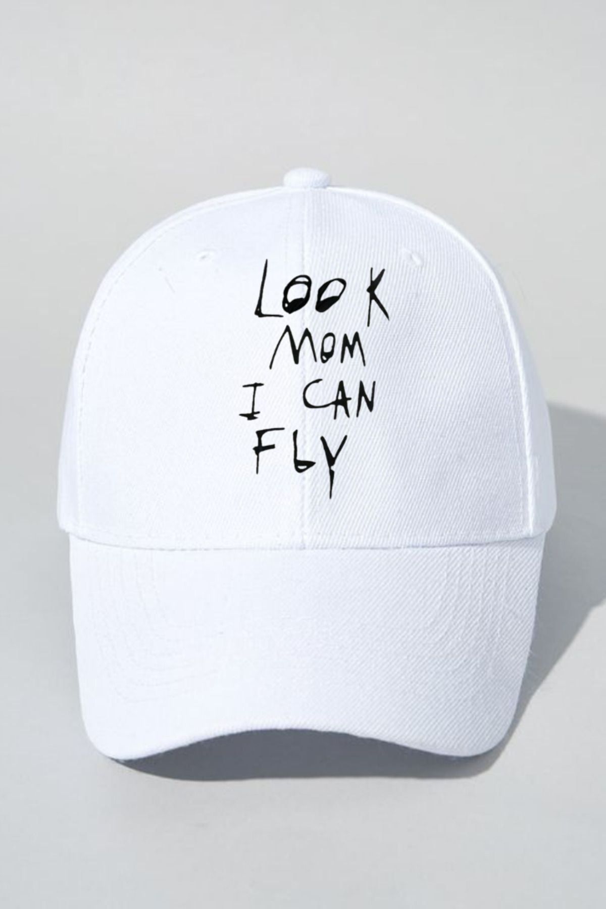 BAREM BUTİK Barem Butik  Look Mom I Can Fly Beyaz Şapka