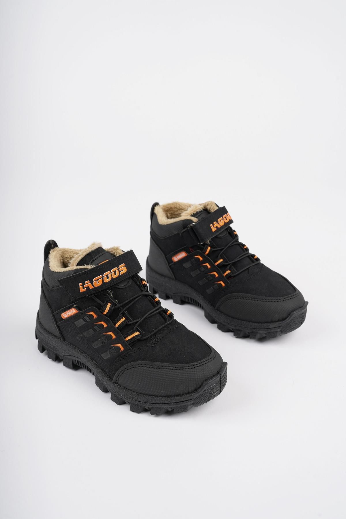 MUGGO-Bob Guaranteed Cizme de iarnă pentru copii, unisex, cu șireturi, cu velcro, cu blană în interior 4