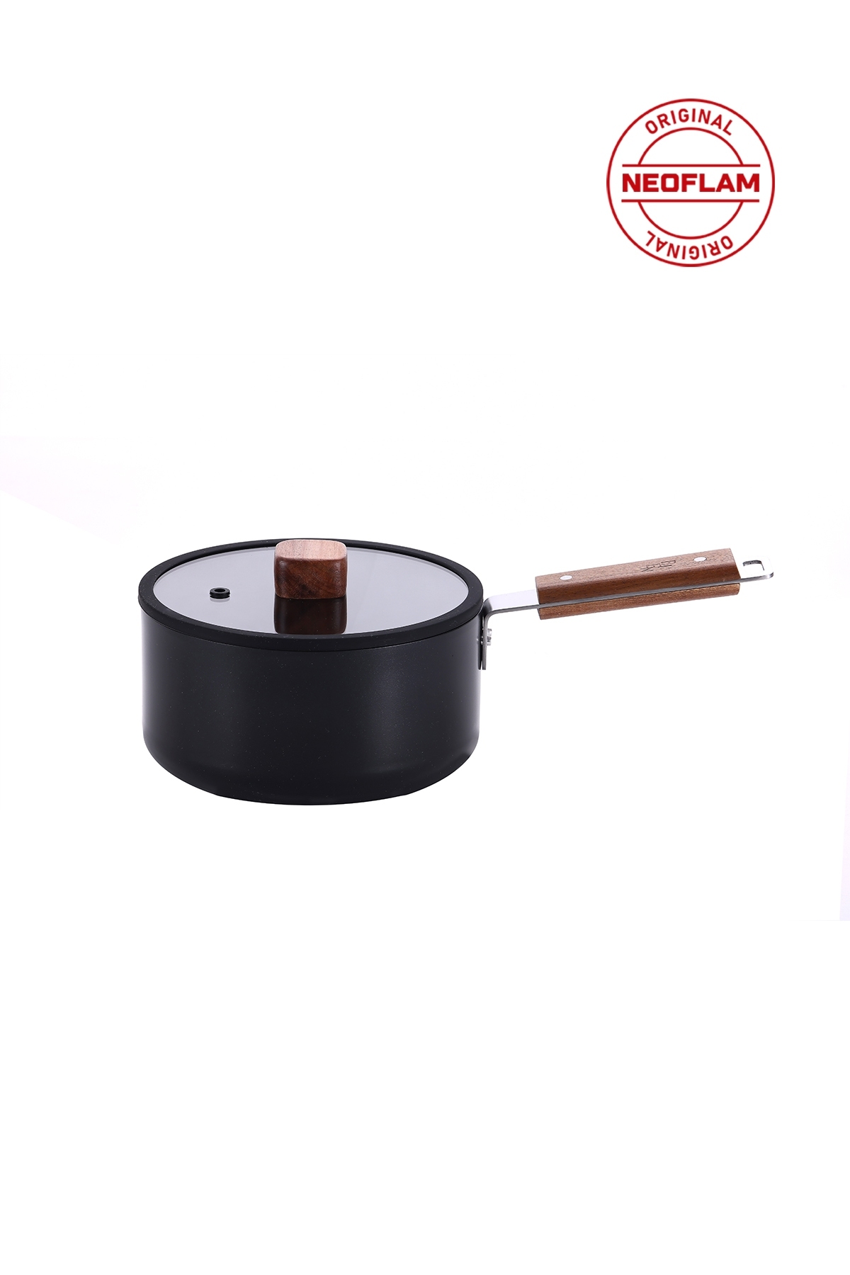 BIOEN ALUMINIUM CAST SAUCEPAN, BLACK 18CM