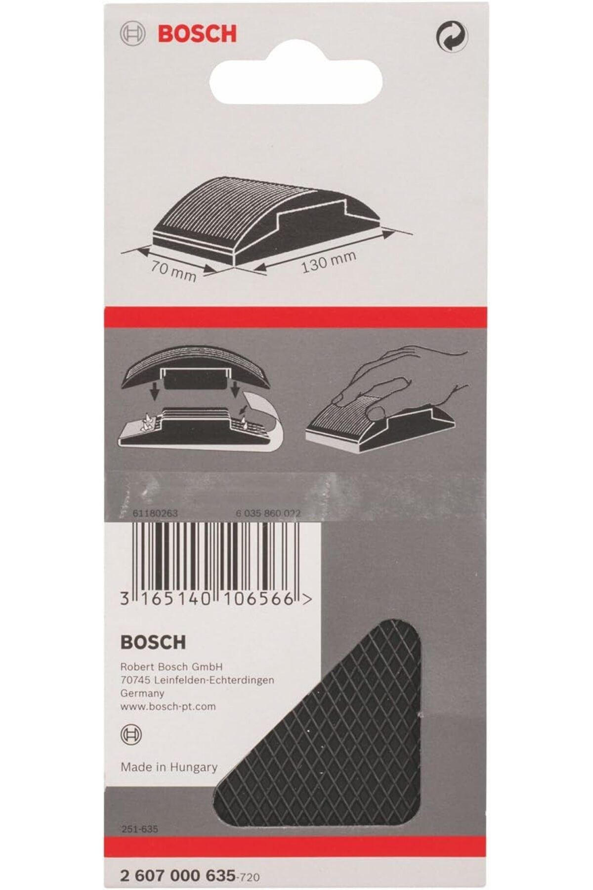 STOREMAX efshopx Handschleifblock 70 x 130 mm, 1 adet. New Desing 1002192