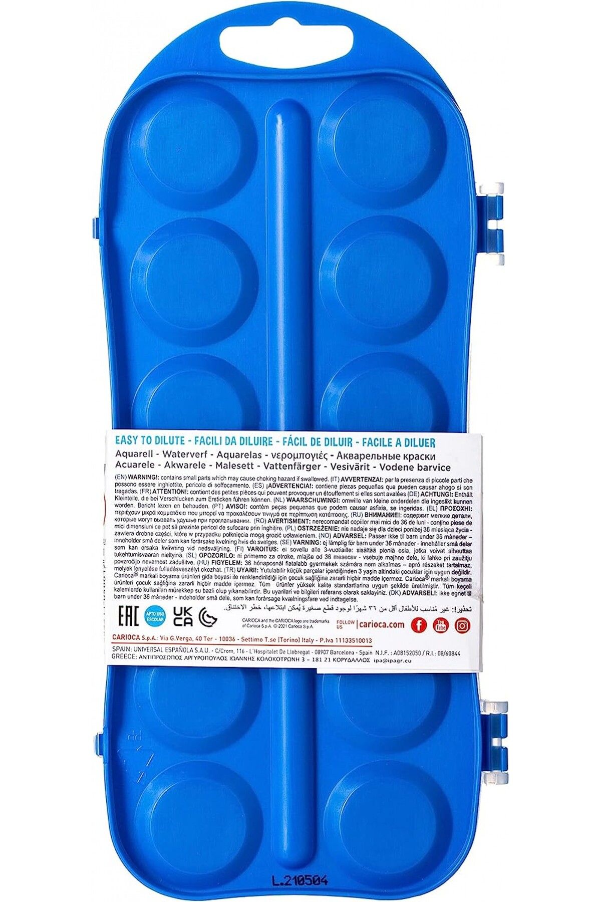 آبرنگ چند رنگ Watery Paint 12 30 میلی متر Carioca