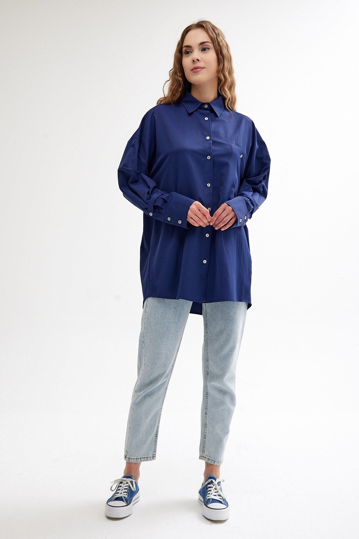 QANU-Navy Blue Freesia Shirt 6