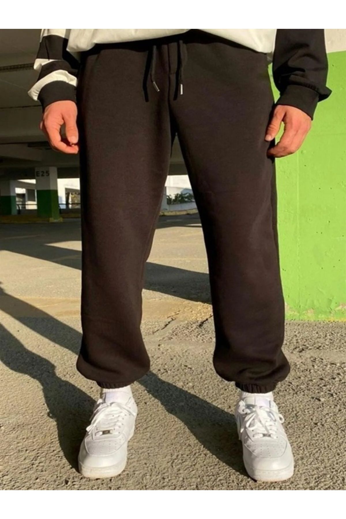 EXPECTED Unisex Şardonlu 3 İplik Kalın Lastikli Eşofman Altı