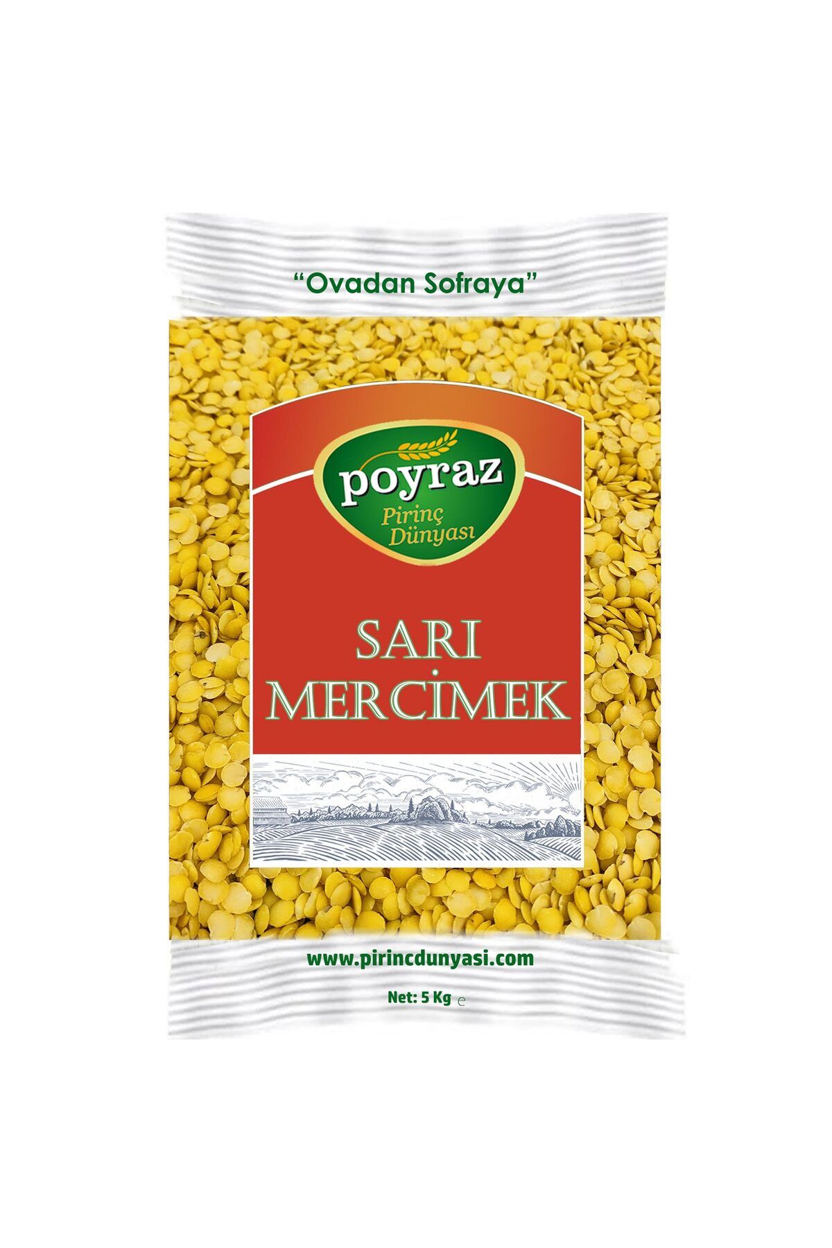 POYRAZ Sarı Mercimek Yerli 5 Kg