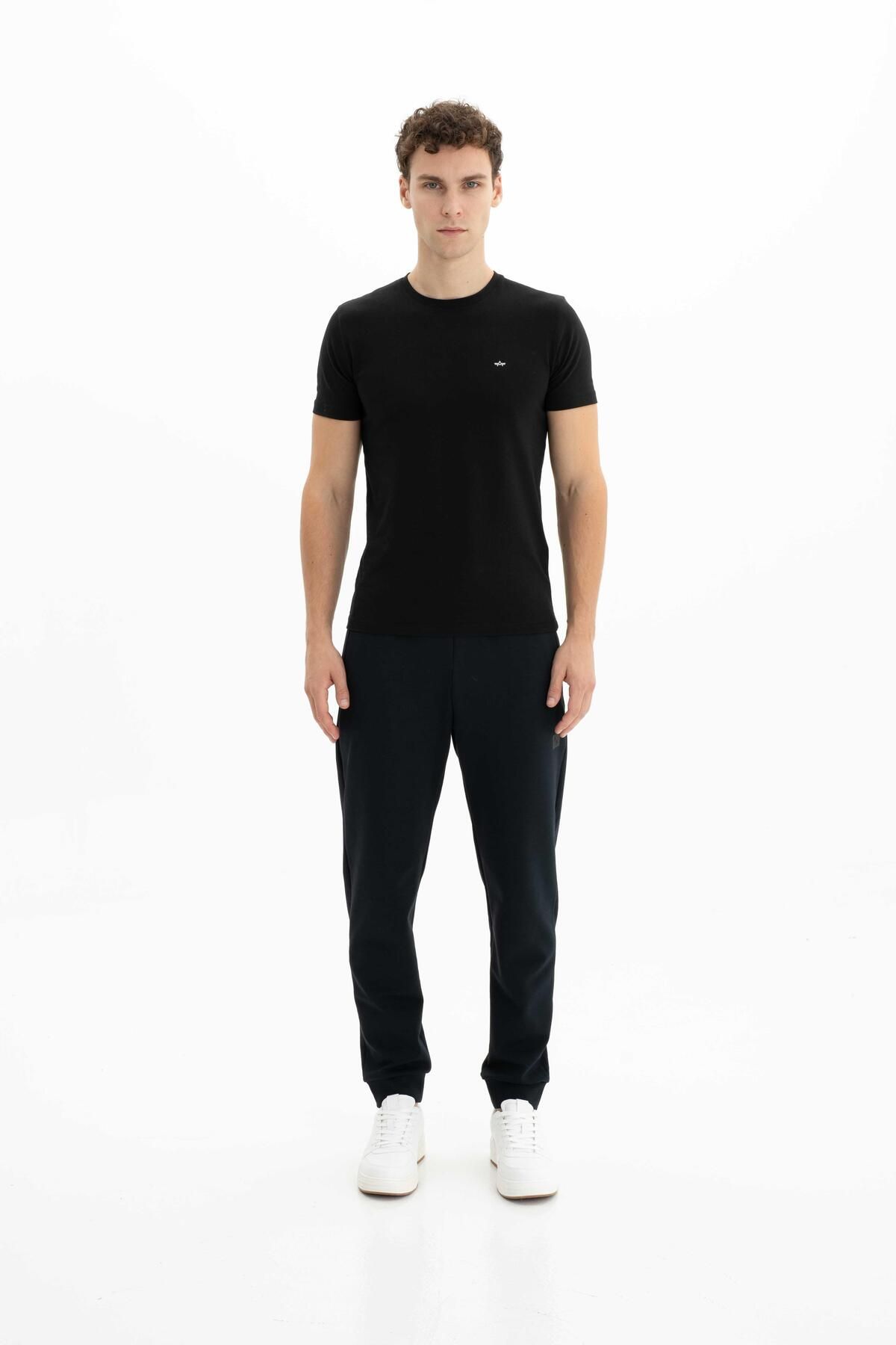 Erkek Lacivert Slim Fit Likralı Lastikli Dar Paça Eşofman Altı K26174998401