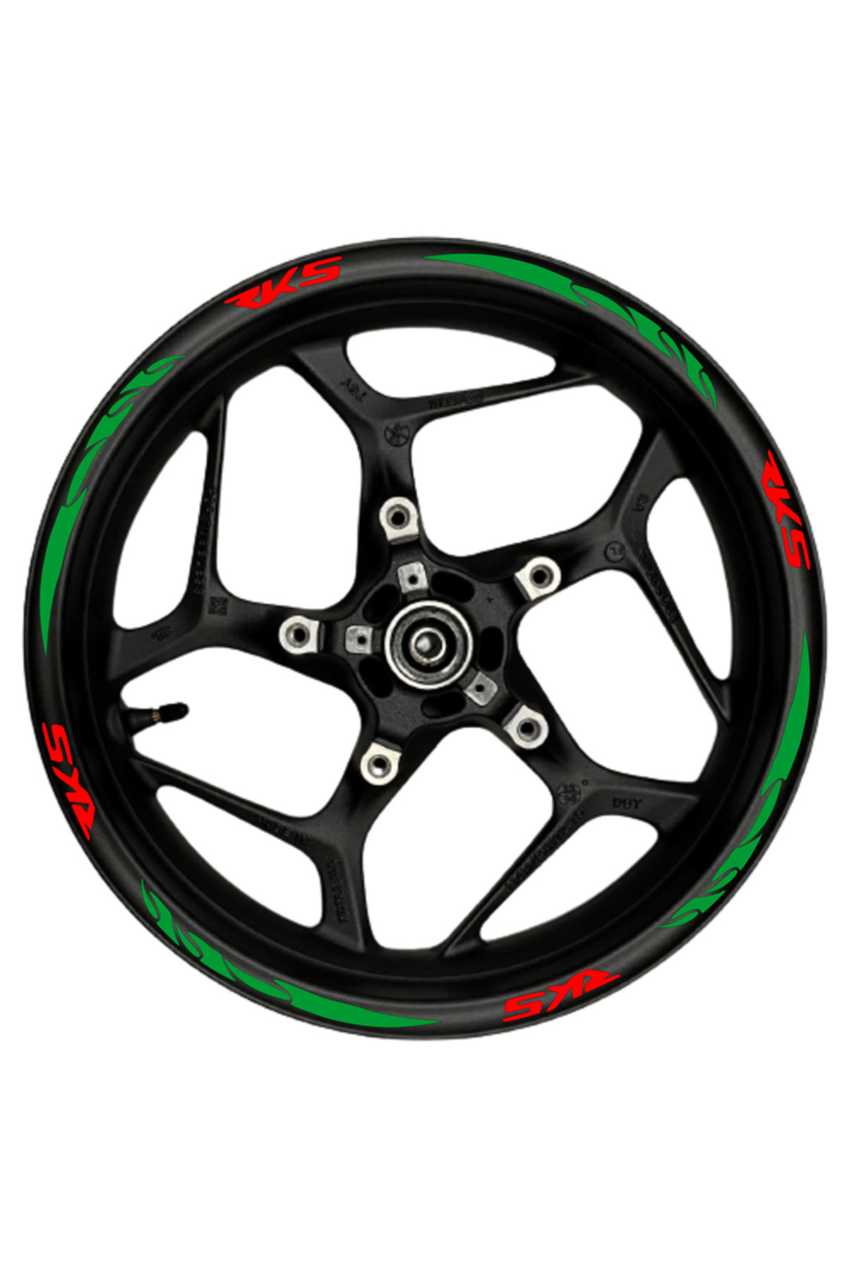 Eyyam RKS kırmızı yazılı yeşil reflektif pençe şeritli