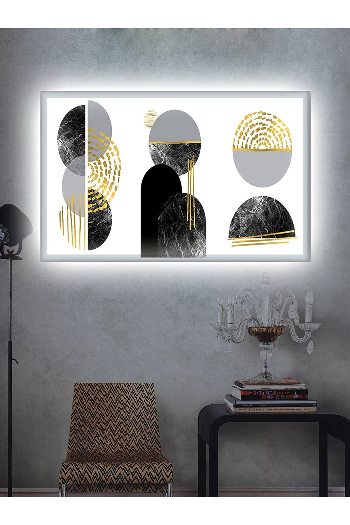 bluvex Led Işıklı Dekoratif Soyut Tablo
