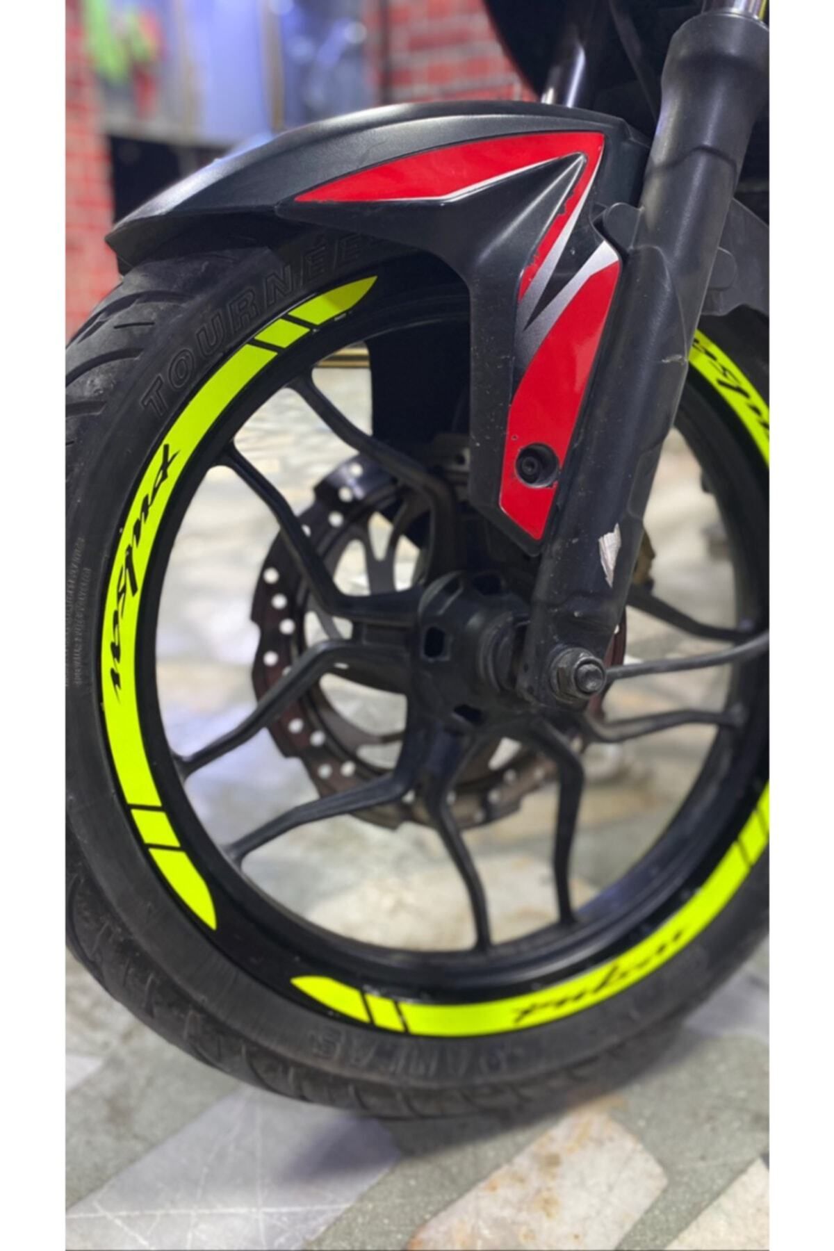 MLH STORE Motosiklet Jant Şeridi Pulsar Sarı Sağ-Sol/Ön-Arka