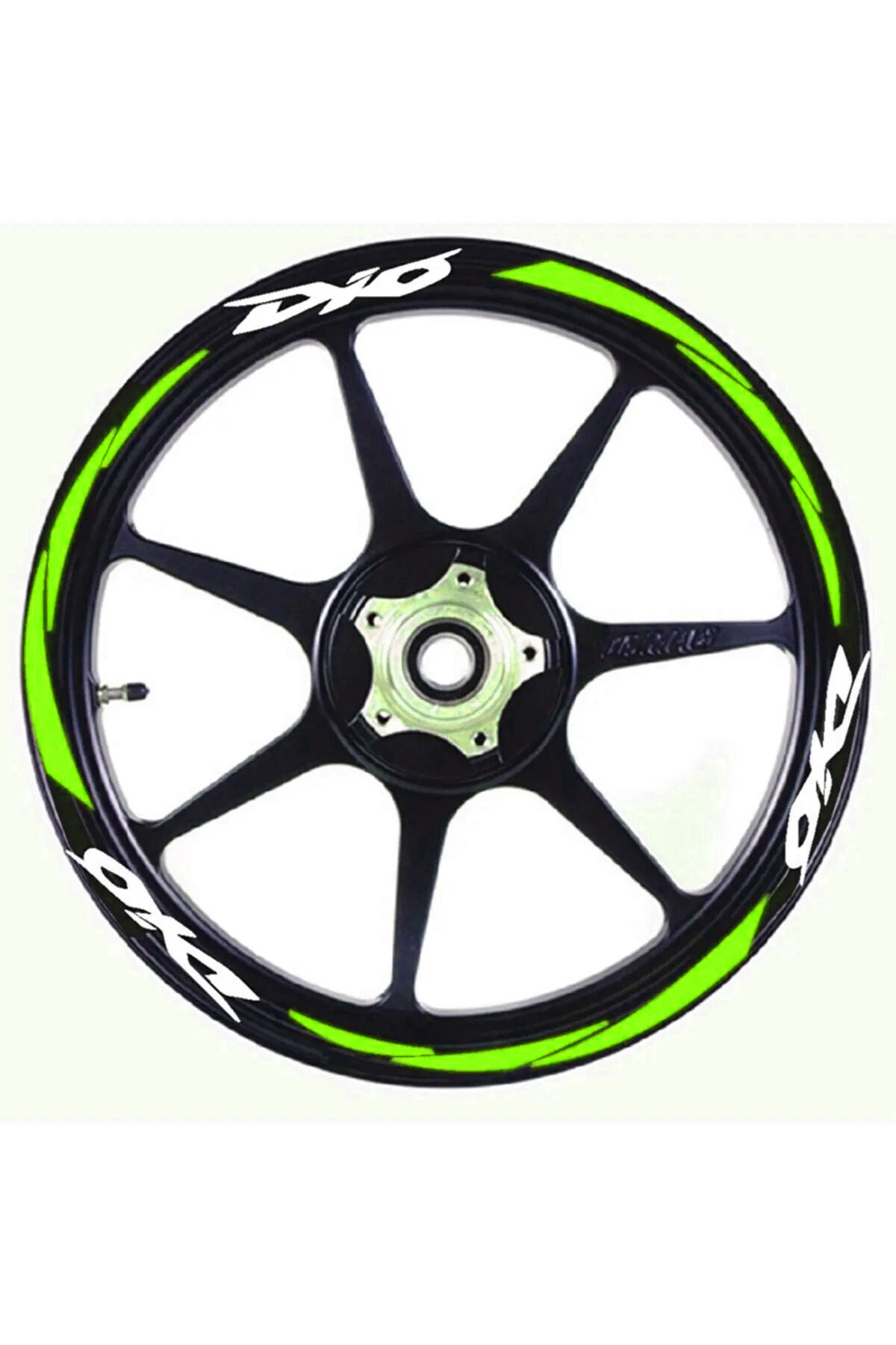 Lunvo yeni özel motosiklet Jant Şeridi Dio Uyumlu Kırmızı-Fıstık Yeşili Reflektifli Sağ-Sol/Ön-Arka