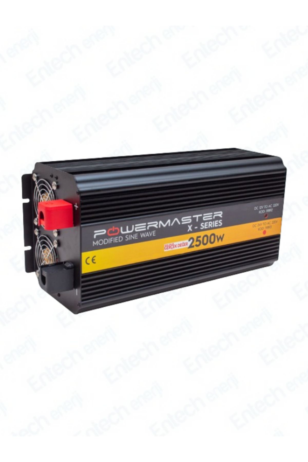 Powermaster 12V Volt 2.5kW 2500W Watt Modifiye Sinus İnverter 220 Çevirici İnvertör Dijital Ekranlı Dönüştürücü