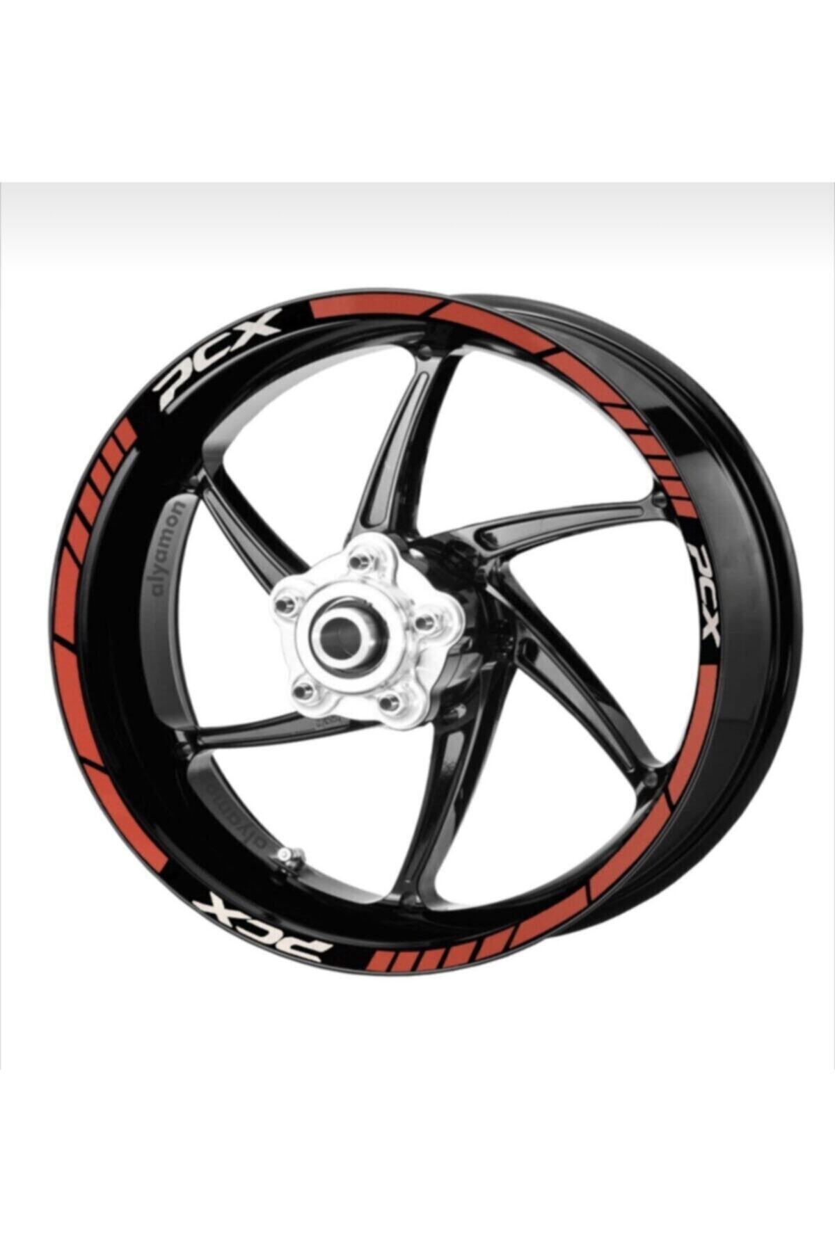 Genel Markalar yeni özel motosiklet Jant Şeridi Kırmızı Pcx Sağ-Sol/Ön-Arka