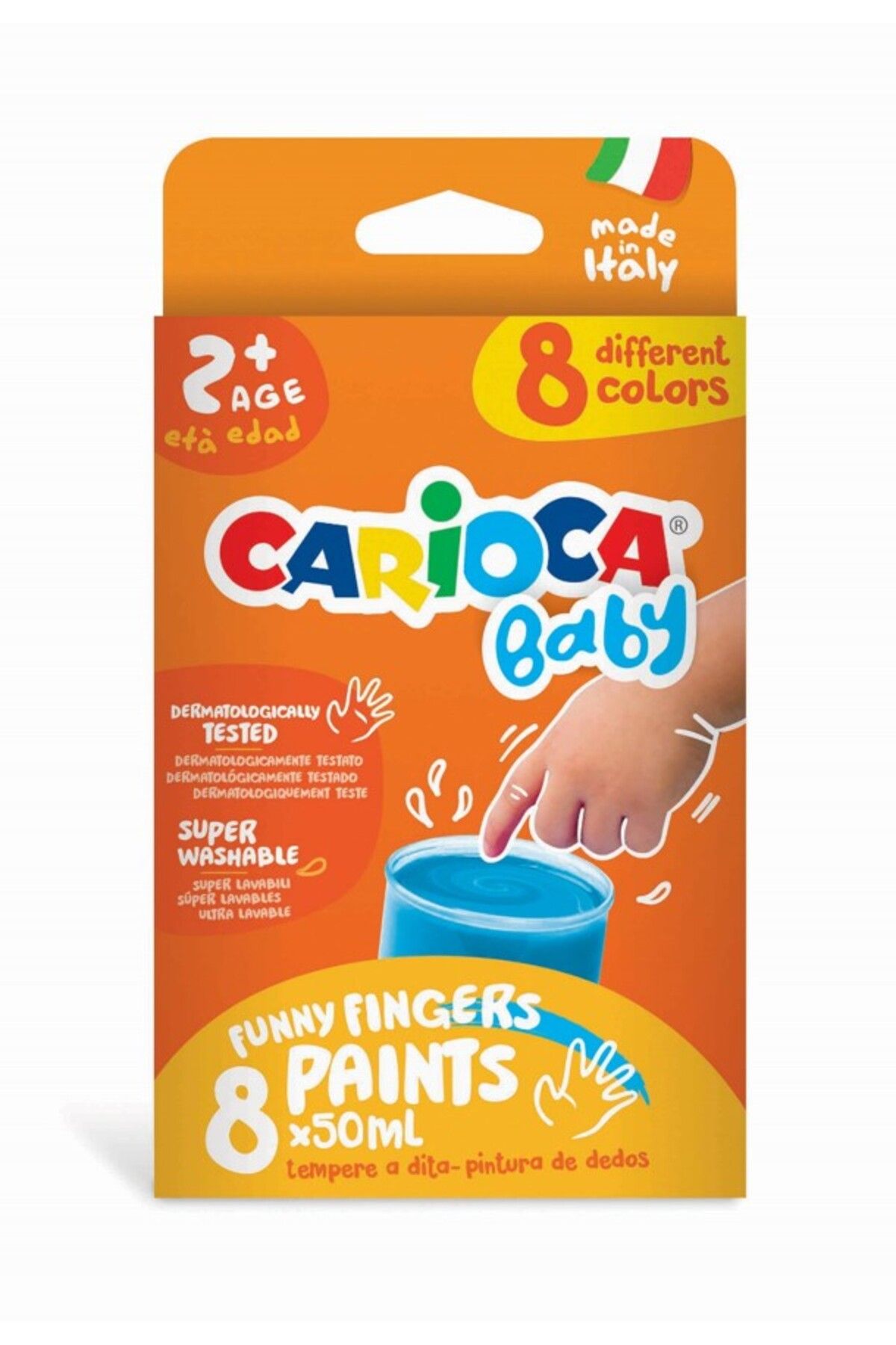 CARIOCA Bebek Süper Yıkanabilir Parmak Boyası - 8x50gr