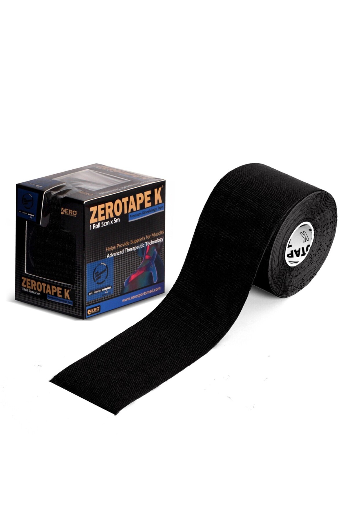 Zero Sports Medicine Zerotape K Siyah 5cm x 5m