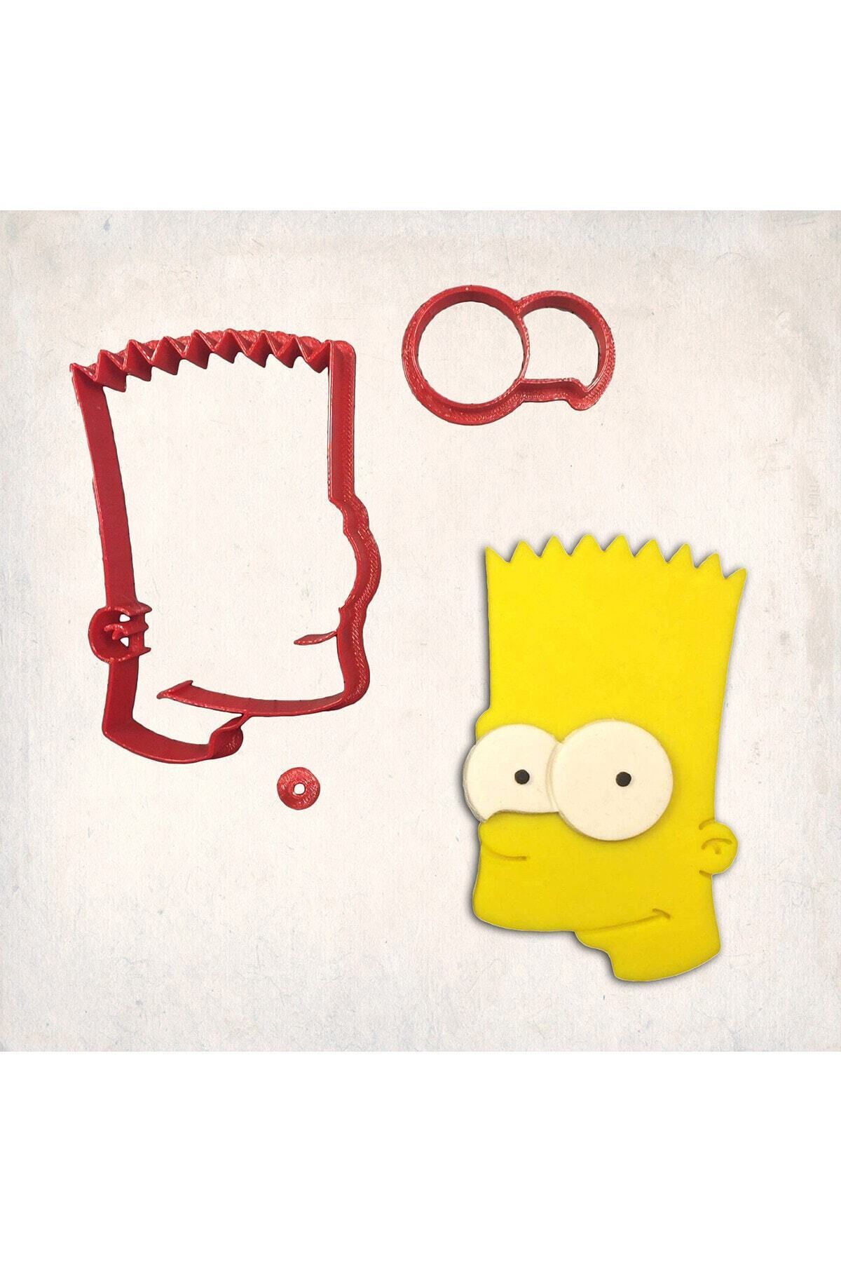 teknotrust Bart Simpson detaylı kurabiye kalıp seti 3'lü, eğlenceli ve yaratıcı mutfak araçları