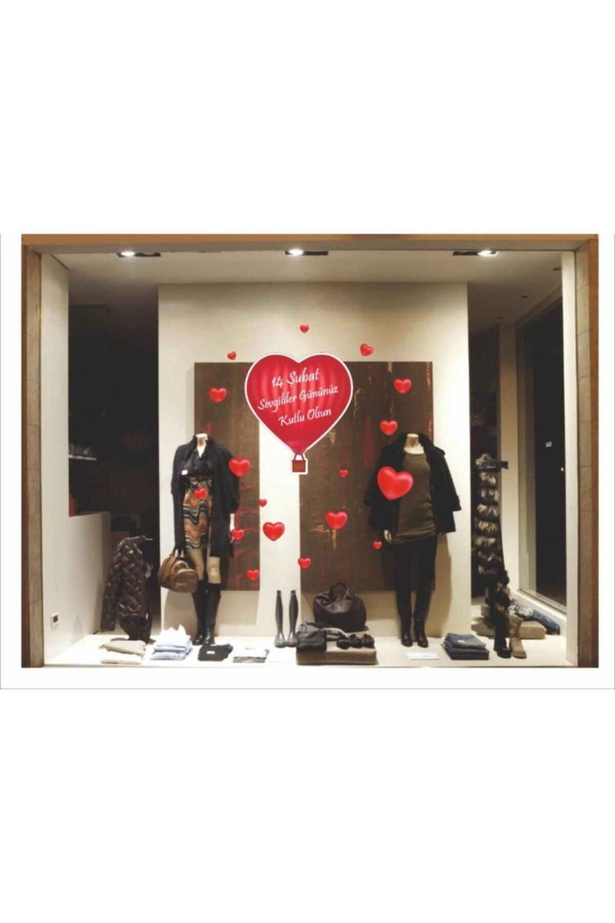 MLH STORE Sevgililer Günü Cam Sticker Yapışkanlı
