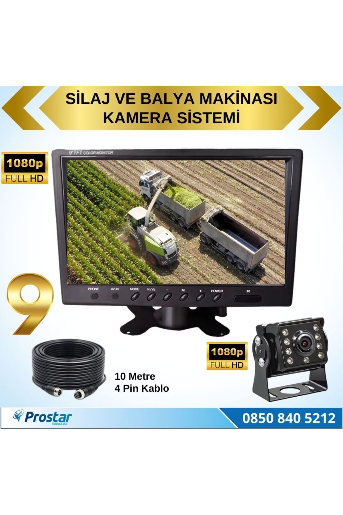 Navistar Traktör Balya Silaj Makinası Kamera Sistemi Ahd 1080p Full Hd Tak Kullan Pratik