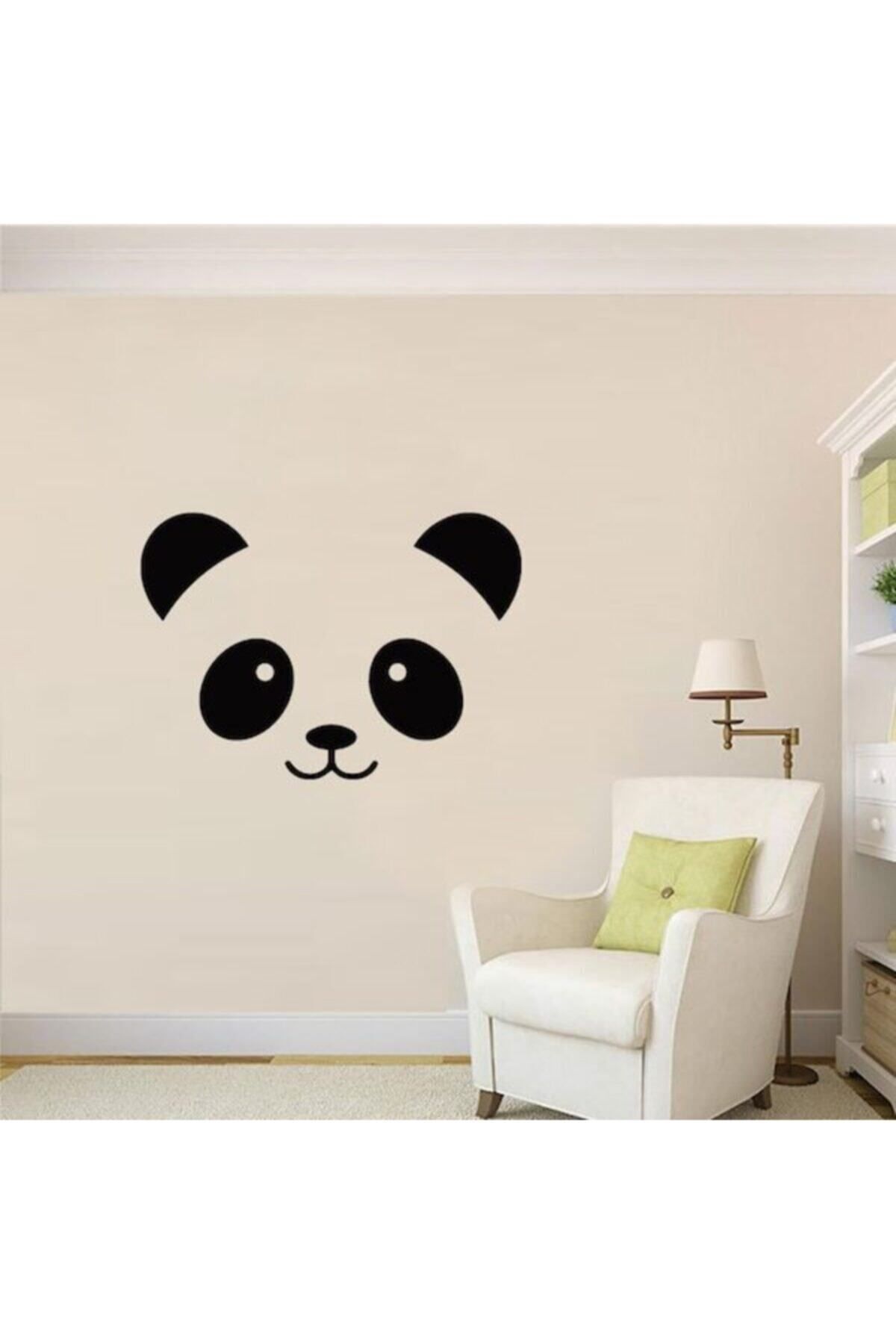 MLH STORE Yatak Odası Duvar Sticker Sevimli Panda Desen Çıkarılabilir Dekoratif Sticker