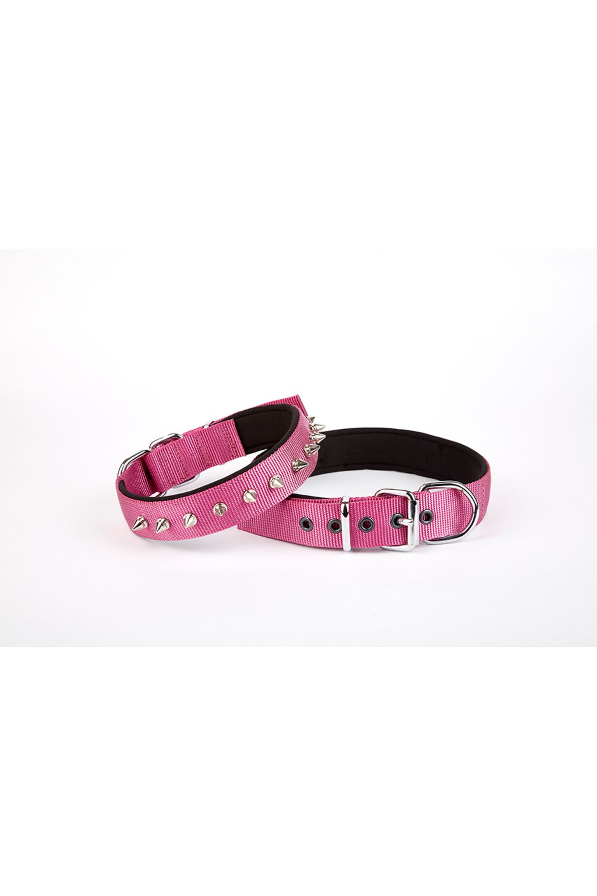 FAYMEM GLOBAL Çivi Desenli Köpek Tasması 2,5*60 cm Mor