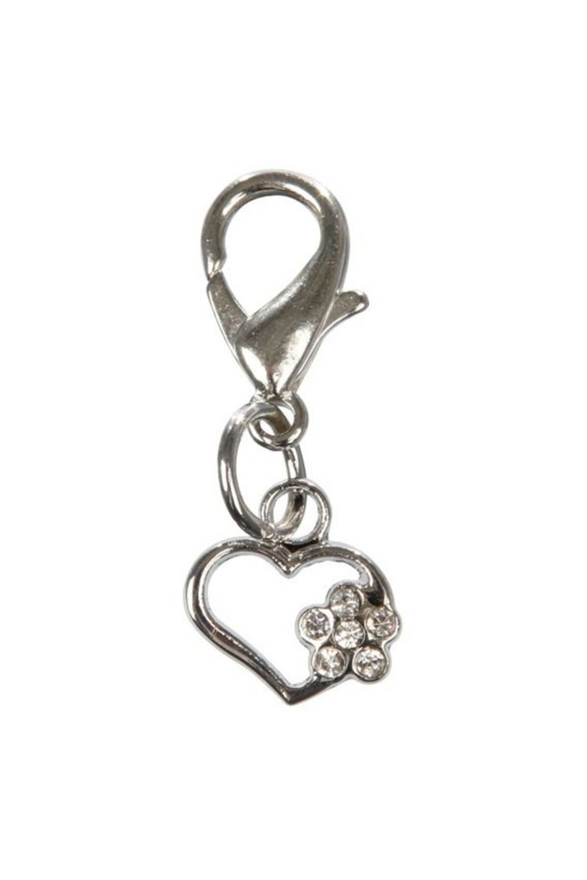 FAYMEM GLOBAL Kedi Köpek Boyun Tasma Süsü Kalp Ve Çiçek Desenli 16x12 mm
