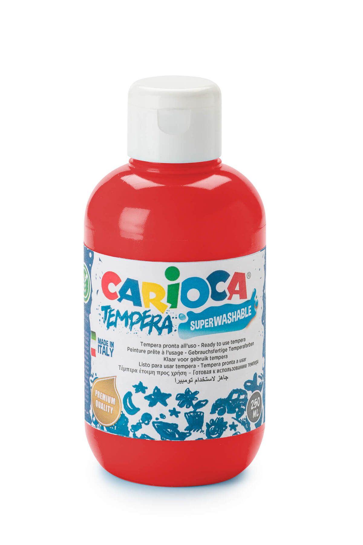 CARIOCA Tempera Boya (SÜPER YIKANABİLİR) 250ml - Kırmızı