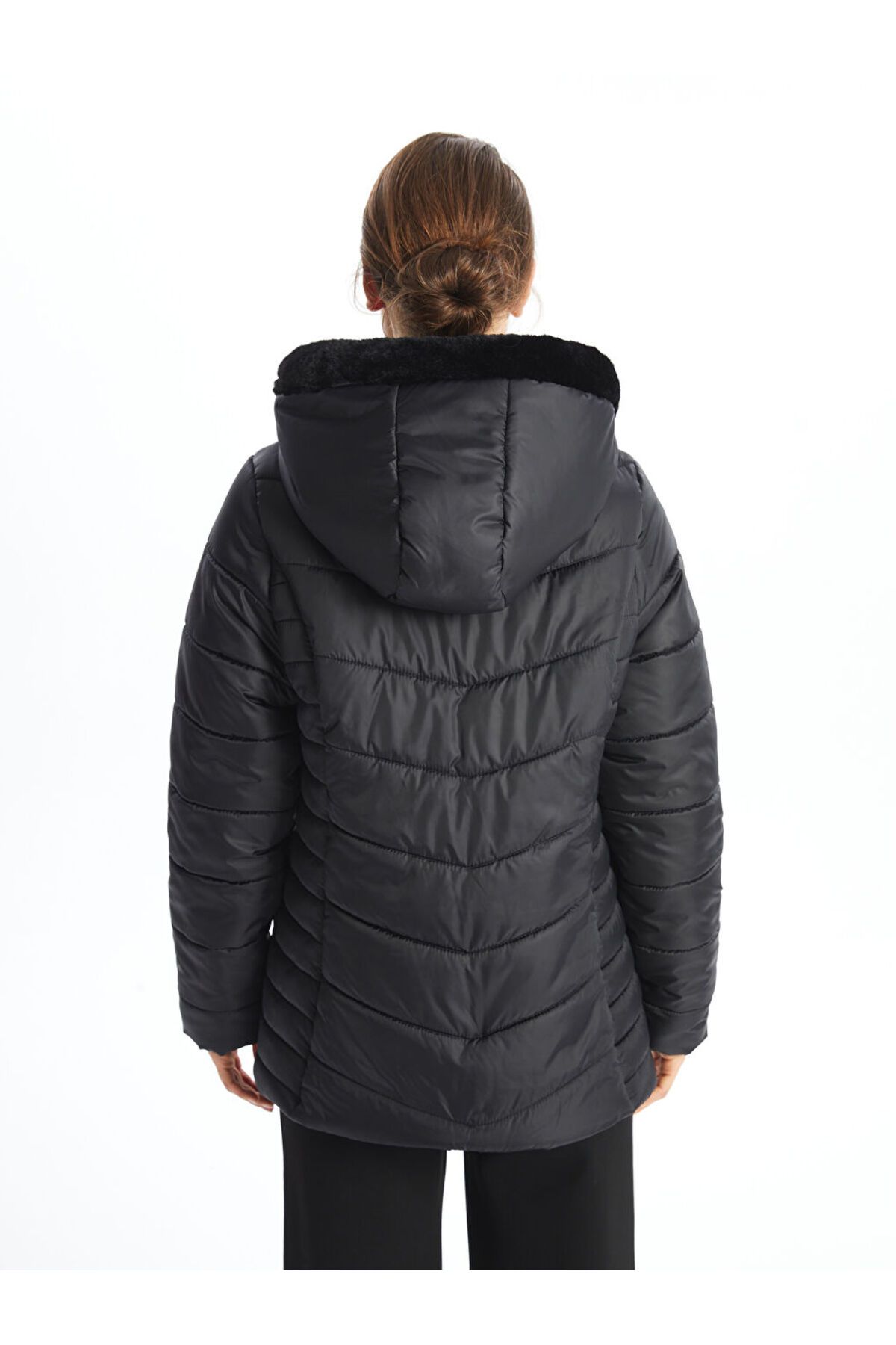 LC Waikiki-Hooded Women's Inflatables Coat - W40788Z8 5