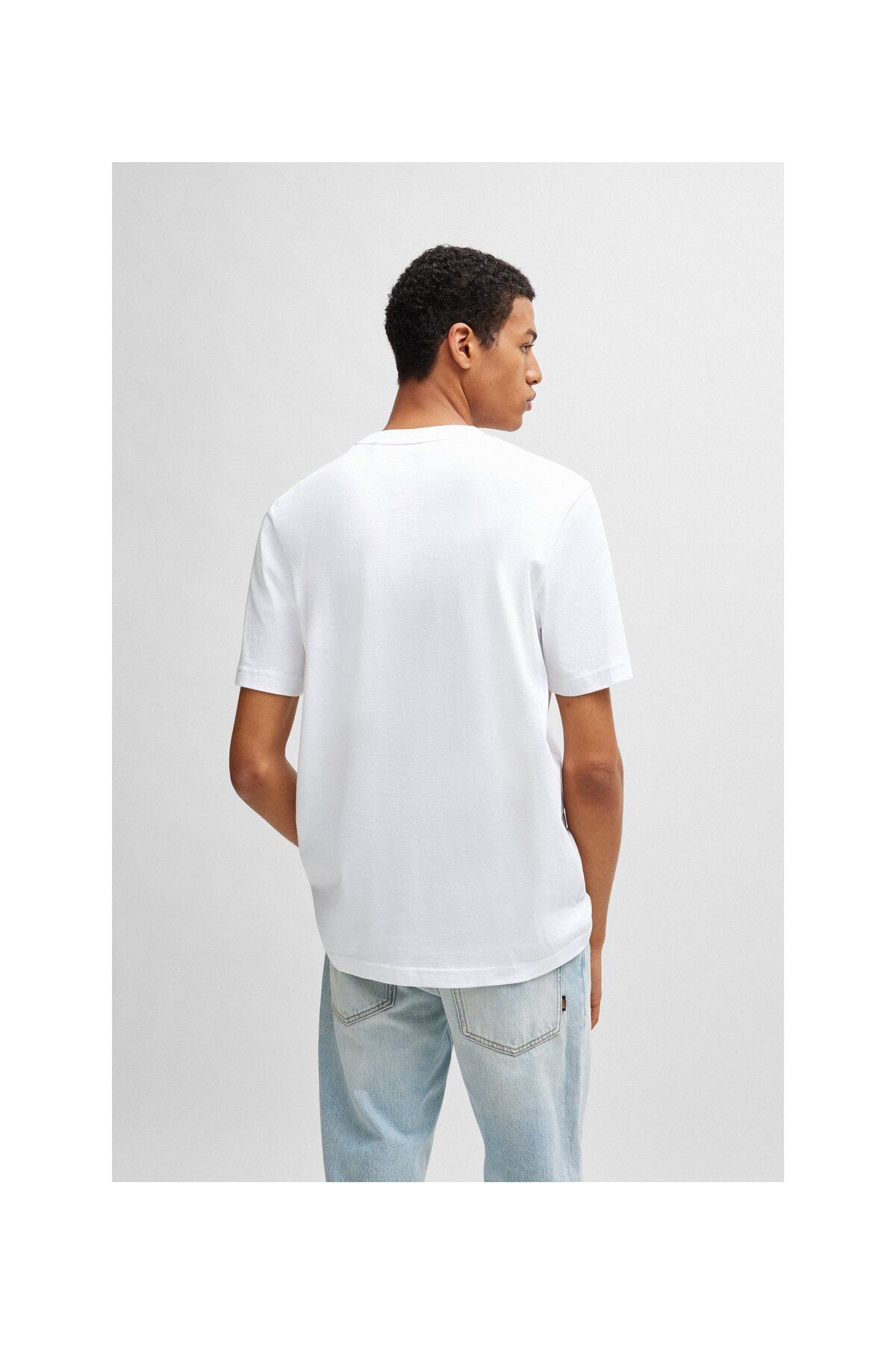 تی شرت مردانه پنبه طرح دار آرم T SHIRT BOSS