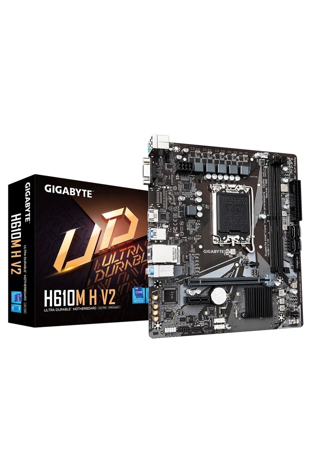 Gigabyte-اللوحة الأم للألعاب H610m-h V2 Ddr5 Intel H610 مقبس 1700 Ddr5 5600mhz Matx 2