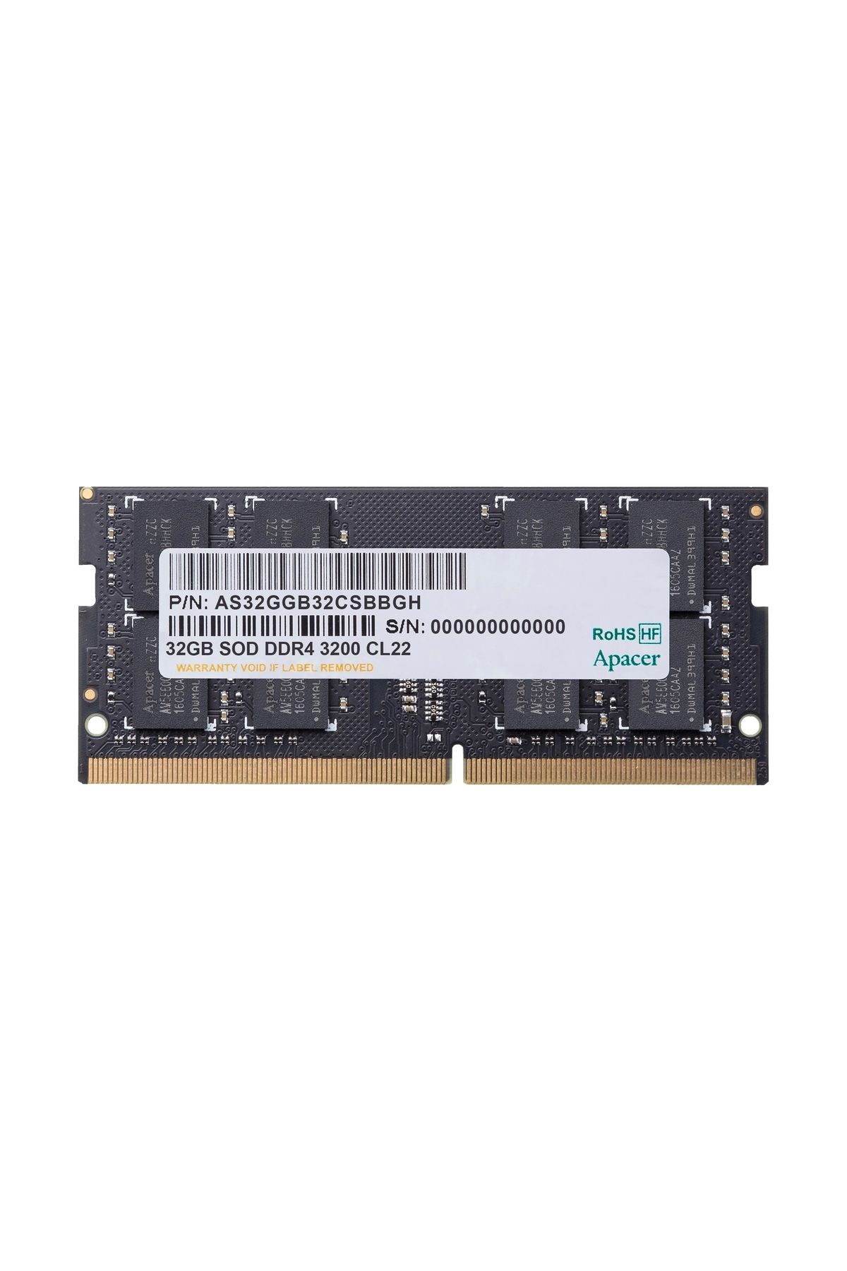 Apacer-32gb (1X32GB) 3200mhz Cl22 Ddr4 Notebook Sodımm Ram (ES.32G21.PSI) 2