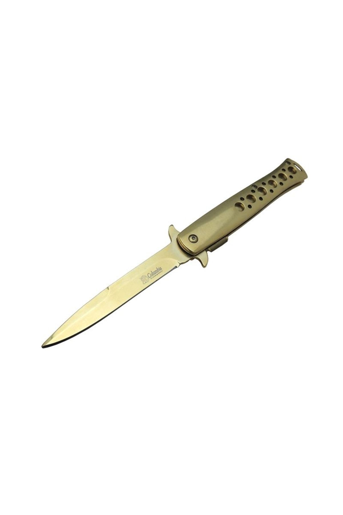 NEZADE STORE Tac-Force 1111A T-Lite Gold Kamp / Av Çakısı 23cm- Yarı Otomatik, Metal Sap, Kemerlikli