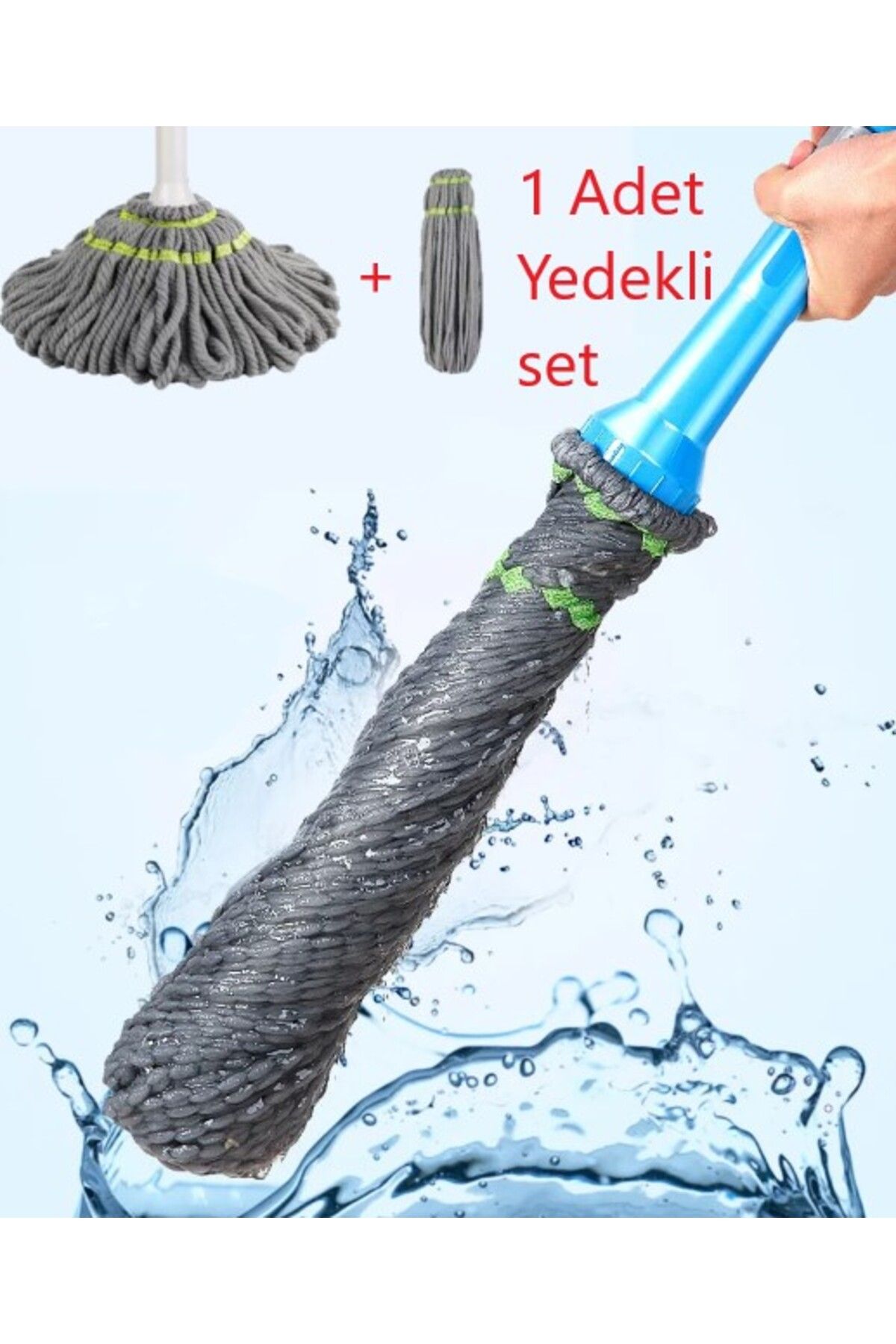 BAZAARİO Kendinden Sıkmalı Bükümlü Paspas Yedekli