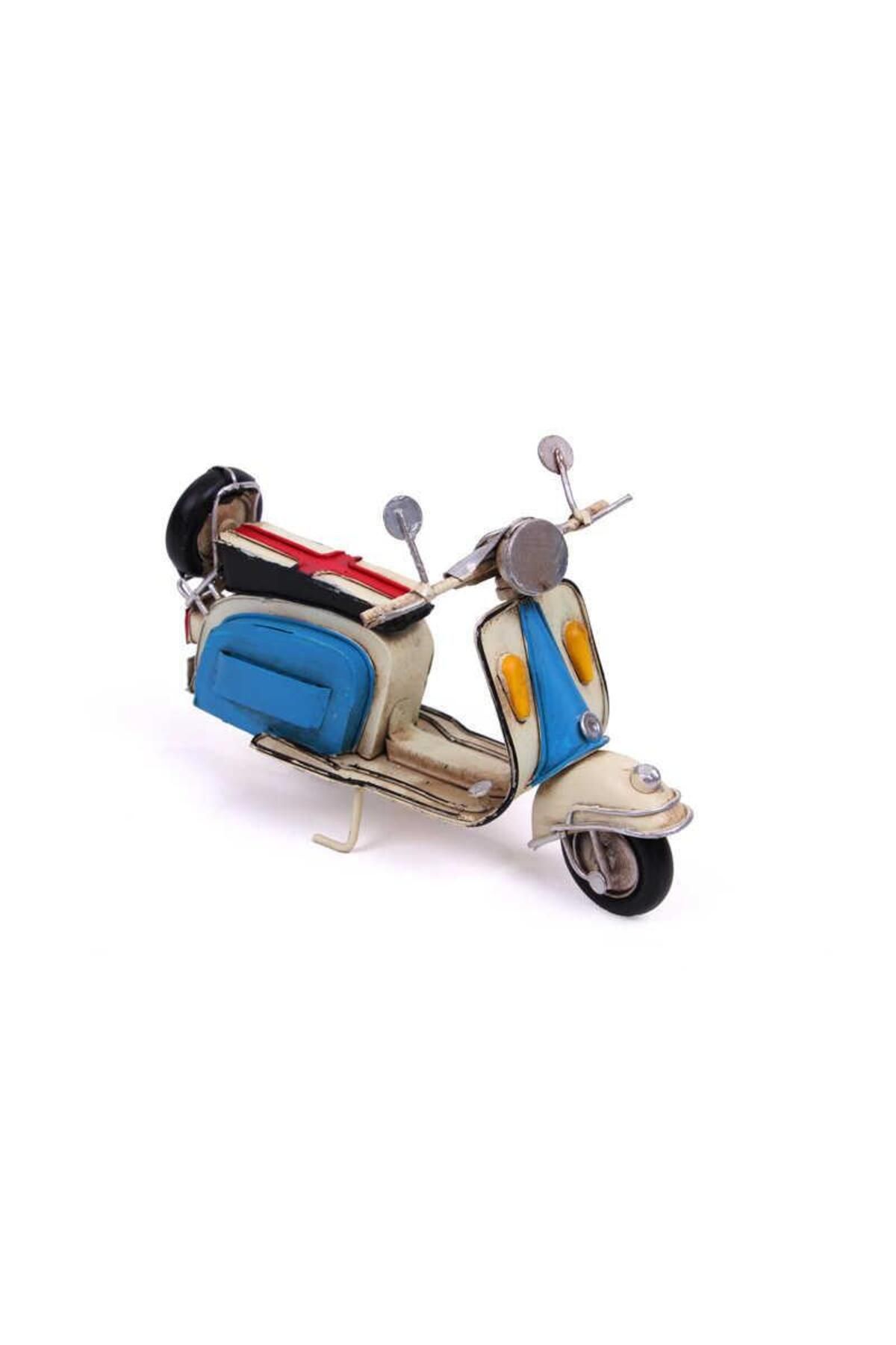 MİMA home Dekoratif Metal Scooter Vintage Dekoratif Ev Ofis Hediyelik