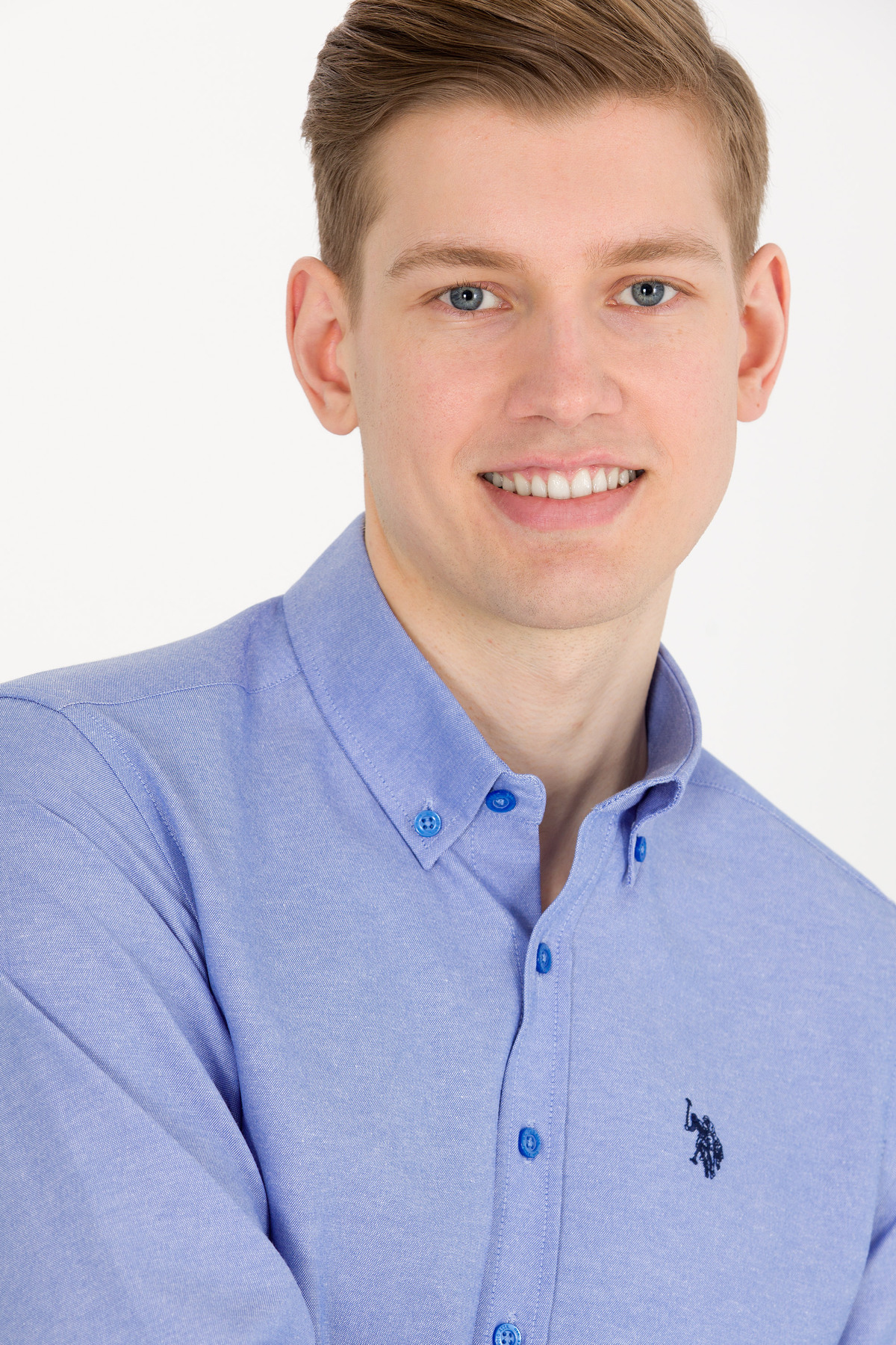 یو اس پولو پیراهن مردانه آستین بلند مردانه Saks مدل 50265664-VR045