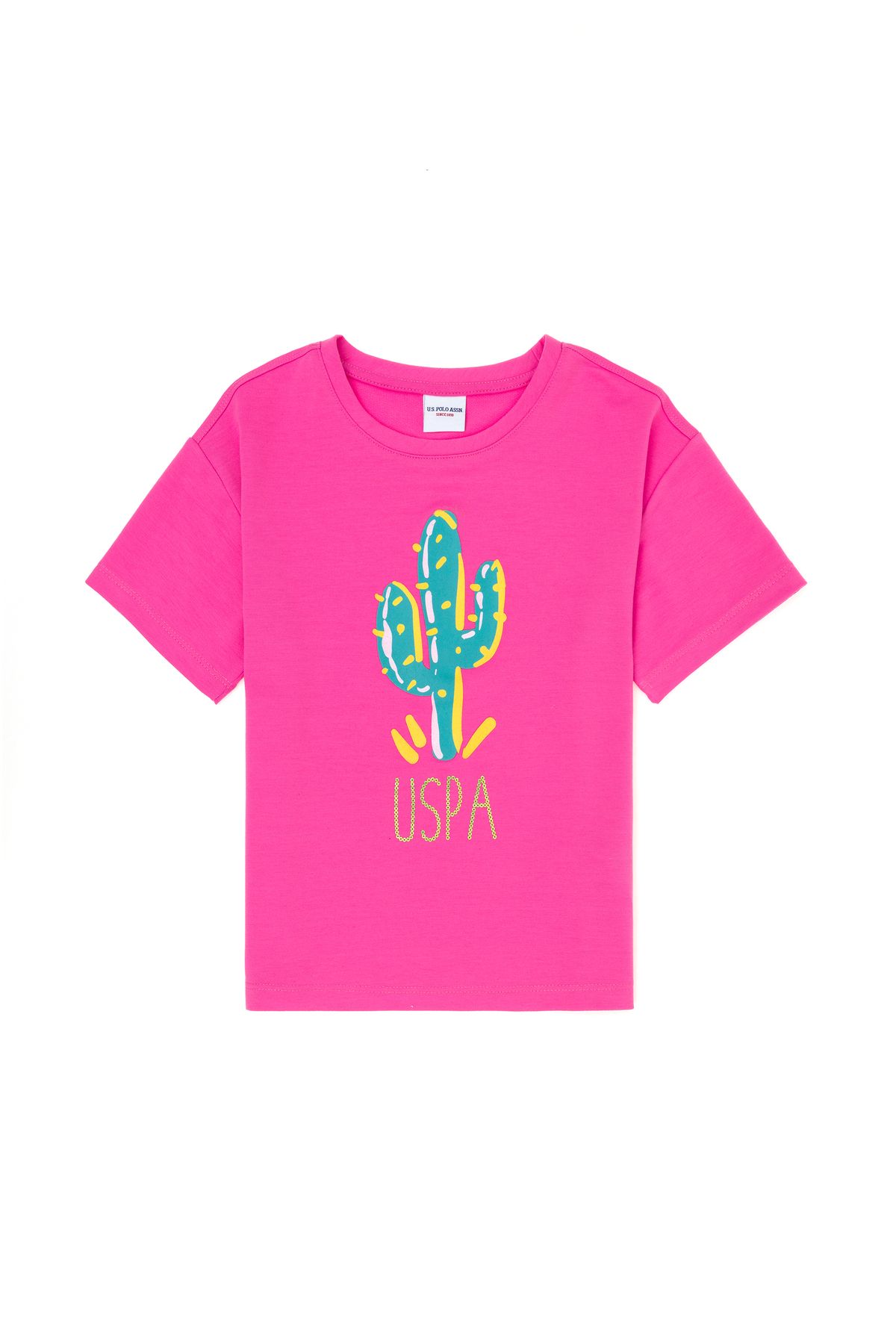 U.S. Polo Assn.-Girl's Pink T-Shirt 50265397 -Vr041 1