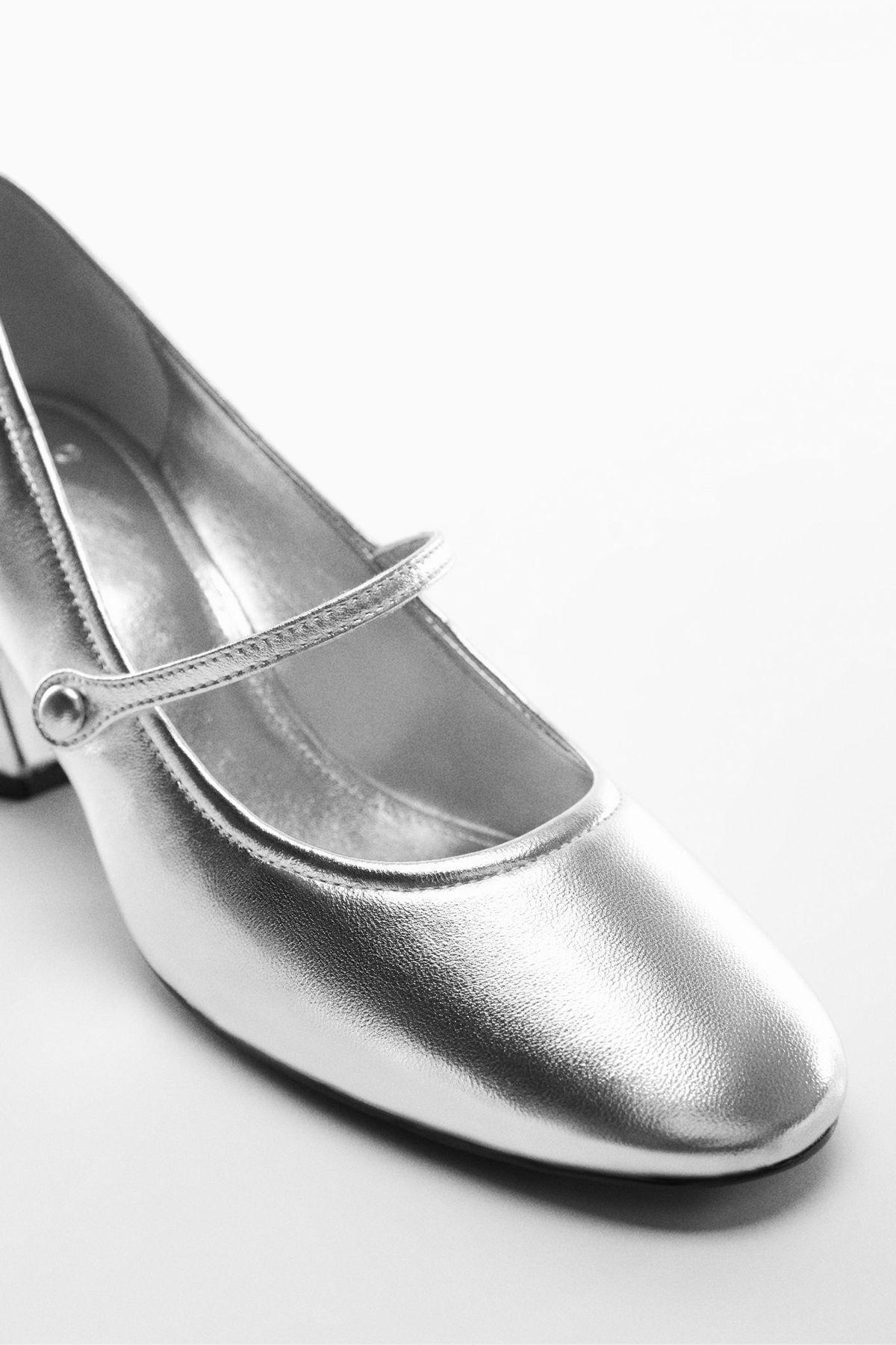 MANGO-Metallische Lederschuhe 5