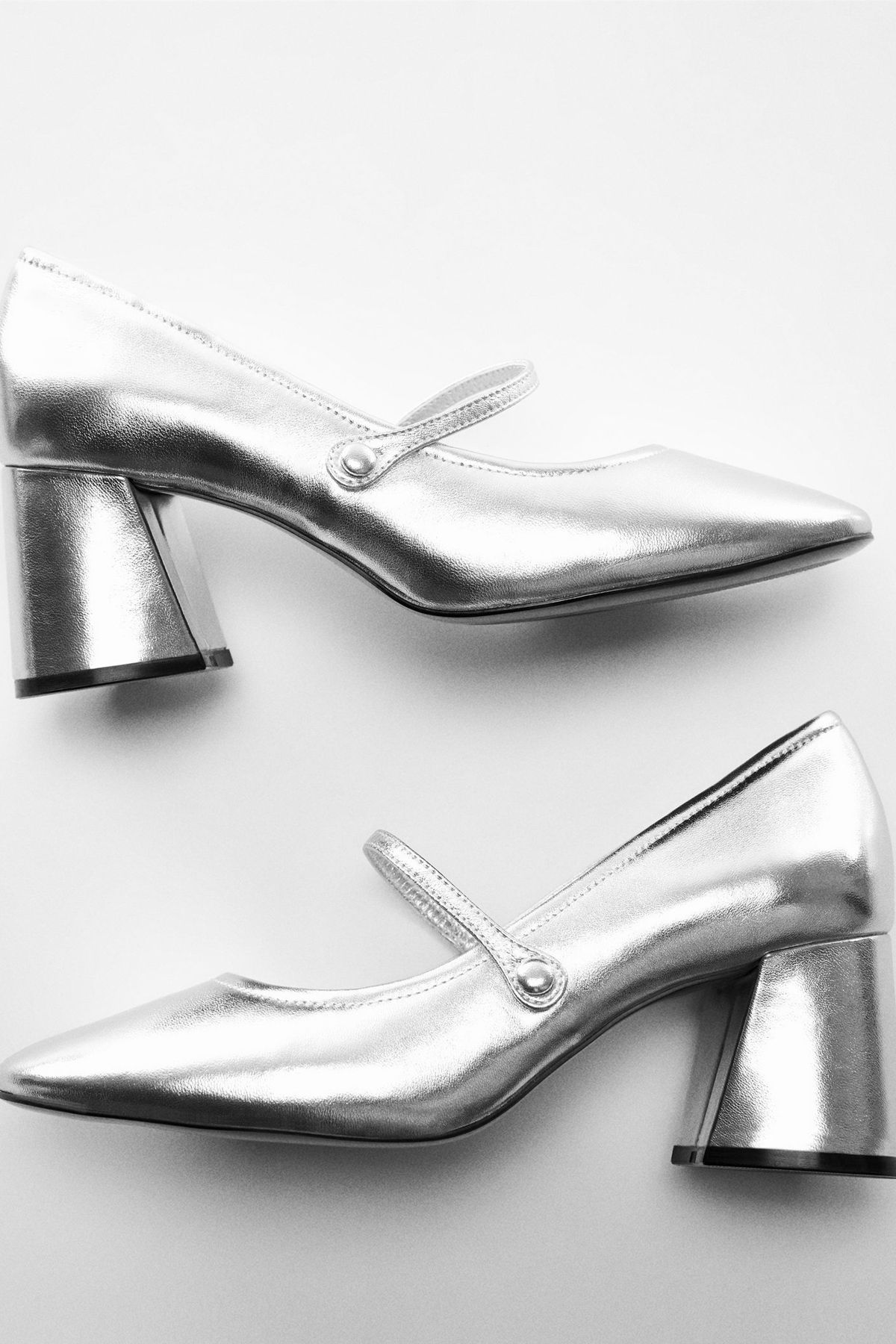 MANGO-Metallische Lederschuhe 7
