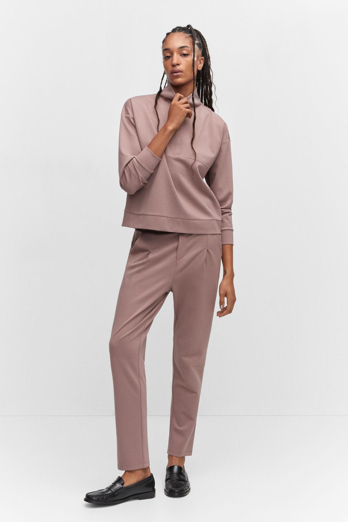 MANGO Sweter z wysokim kołnierzem i zamkiem błyskawicznym